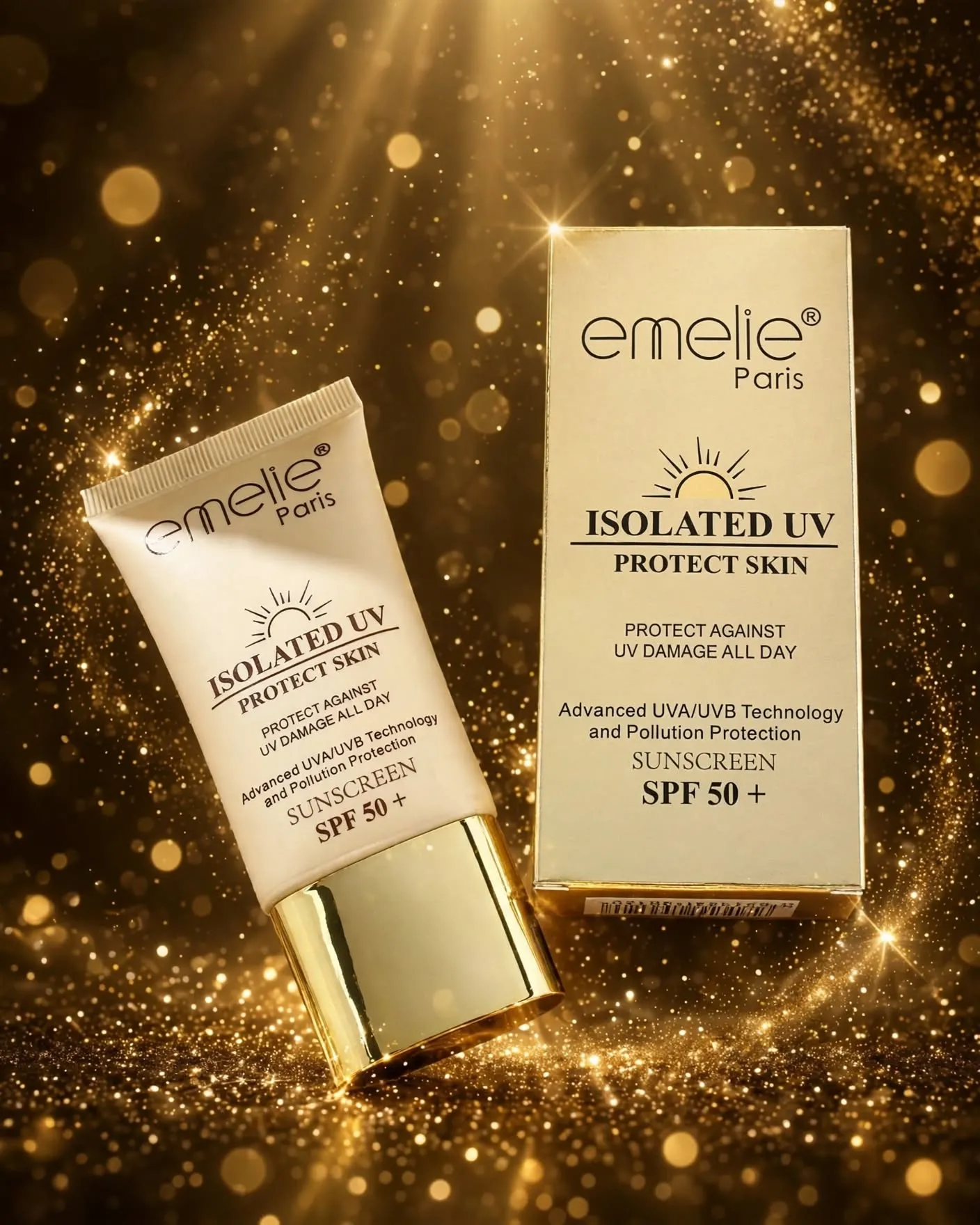 Emelie Paris Isolated UV Protect Skin Sunscreen SPF 50+