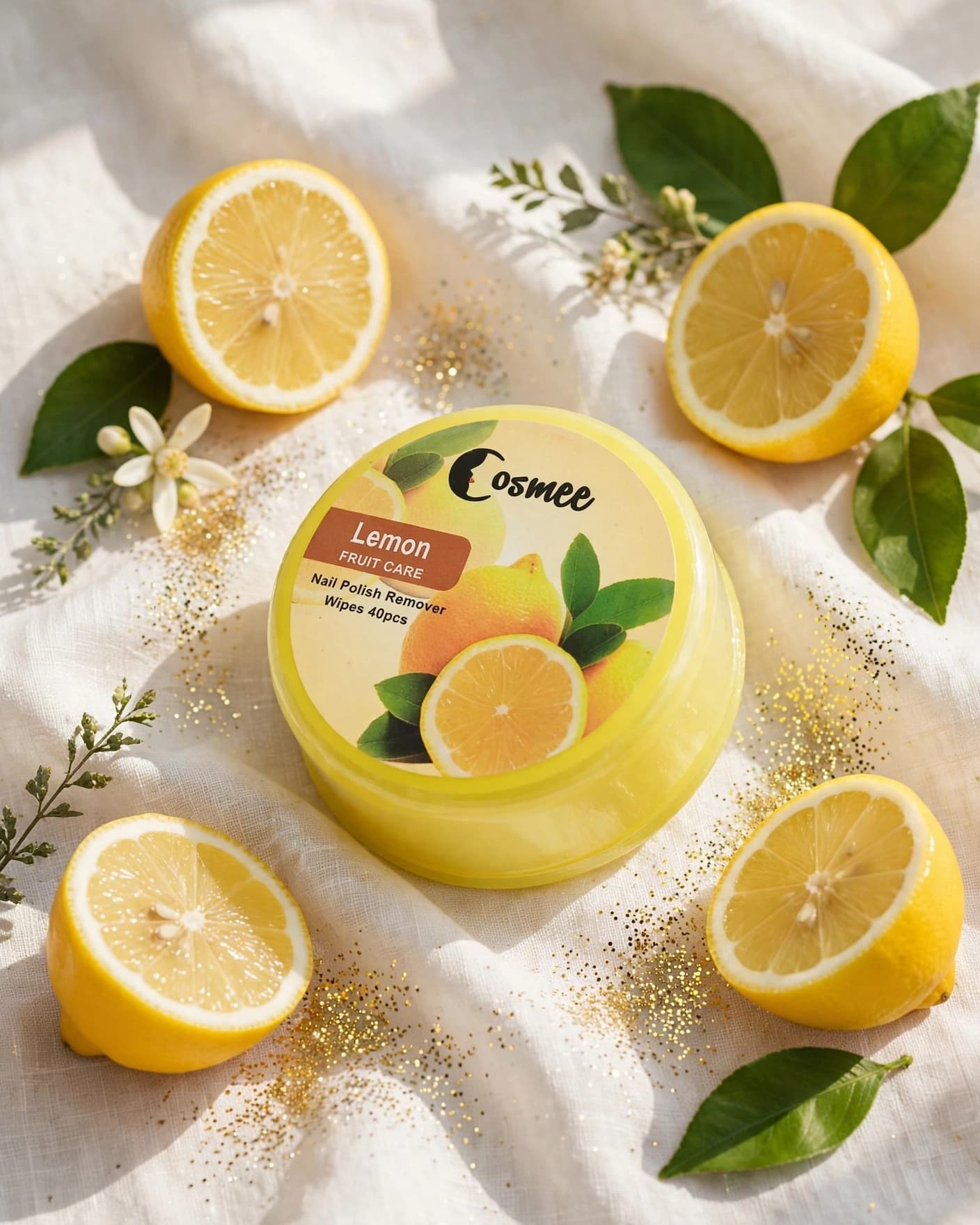 Cosmee Lemon Fruit Care Nail Polish Remover Wipes