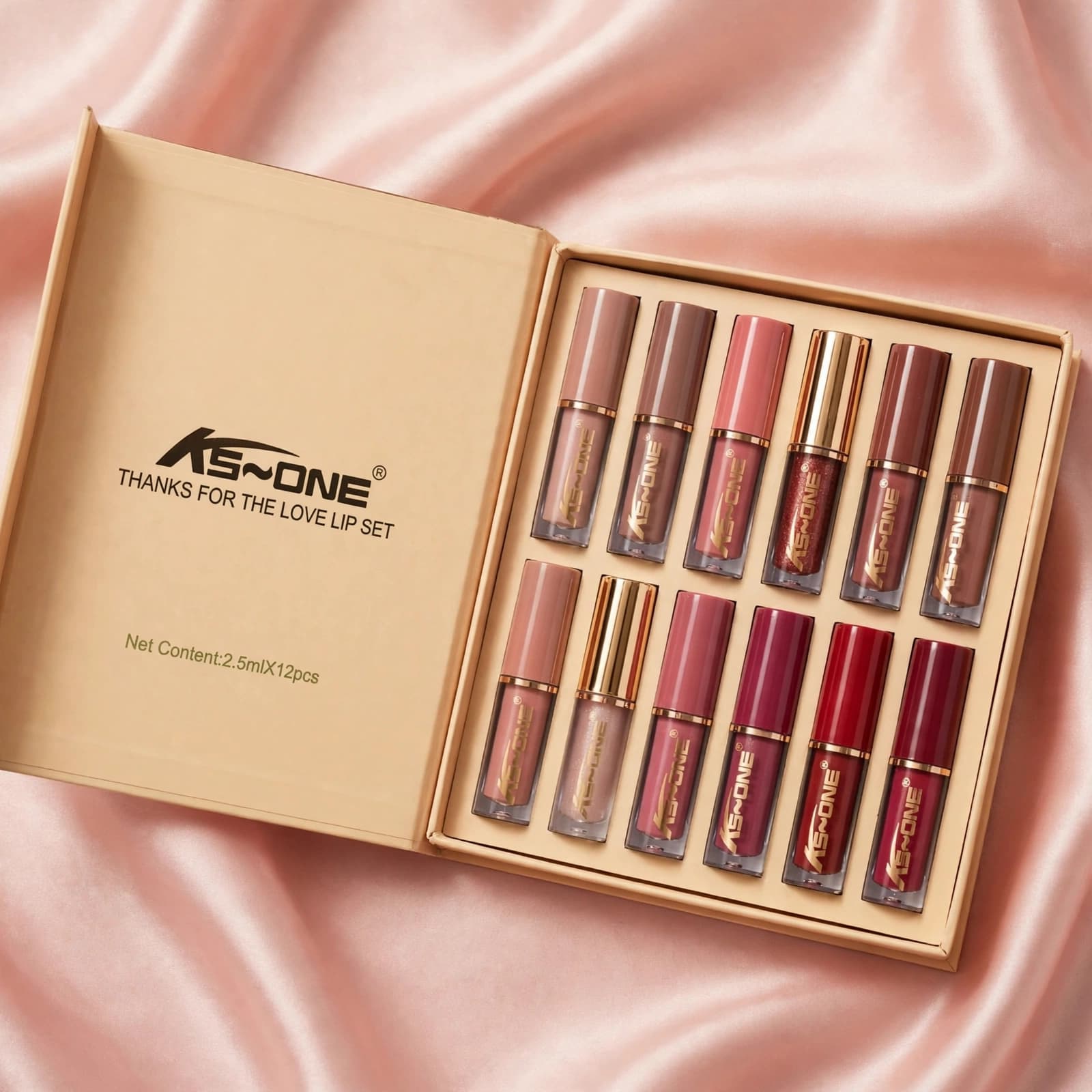 KS-ONE Thanks For The Love Lipgloss Set (12 Pcs)