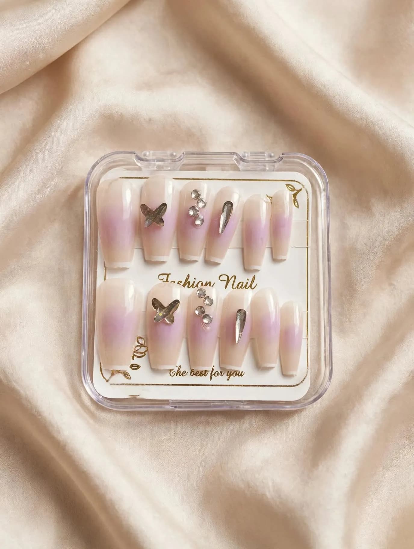 Lavender Butterflies Press-On Nails