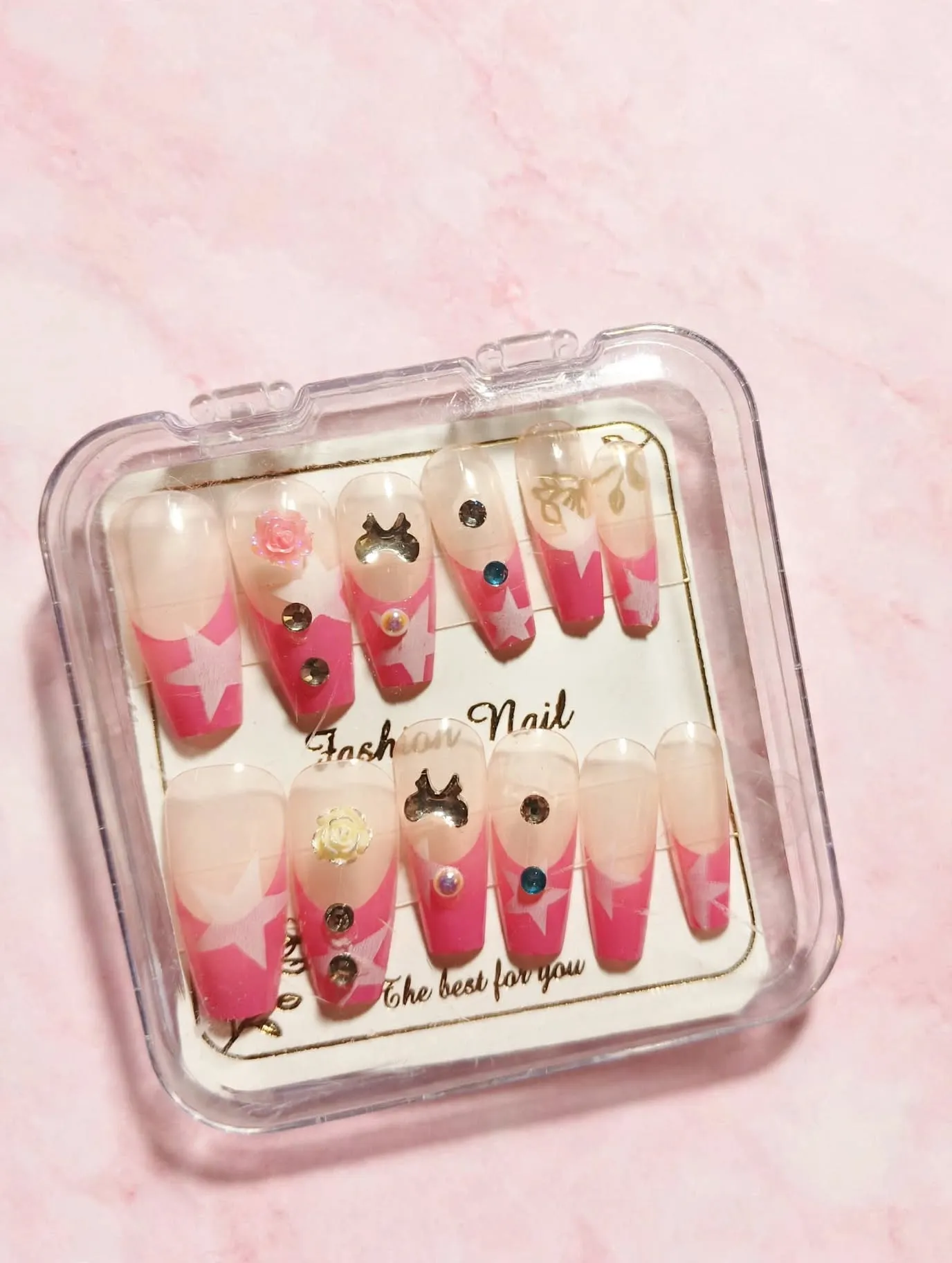 Ombré Star Petals Press-On Nails