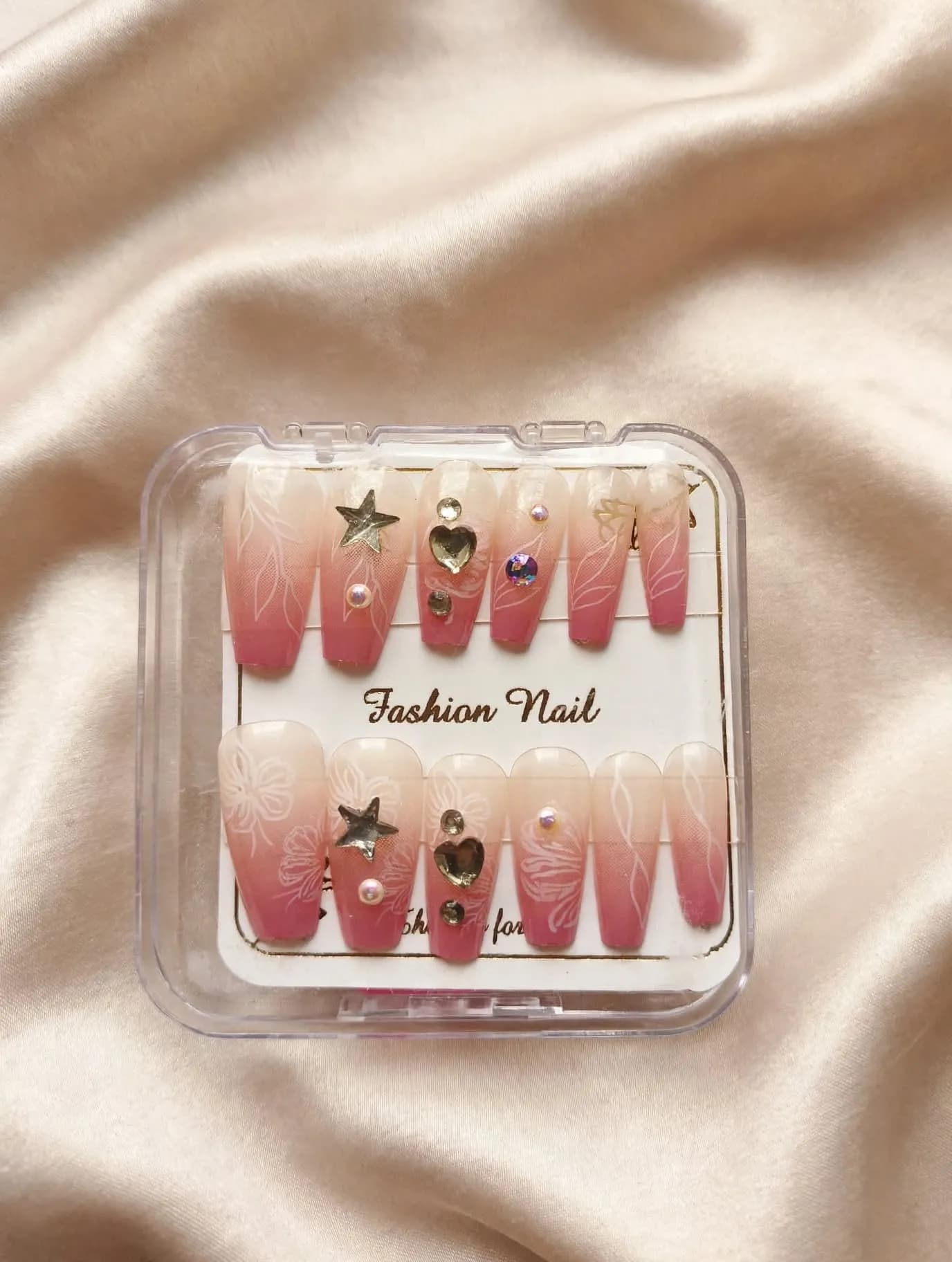 Rose Leaf Ombré Press-On Nails