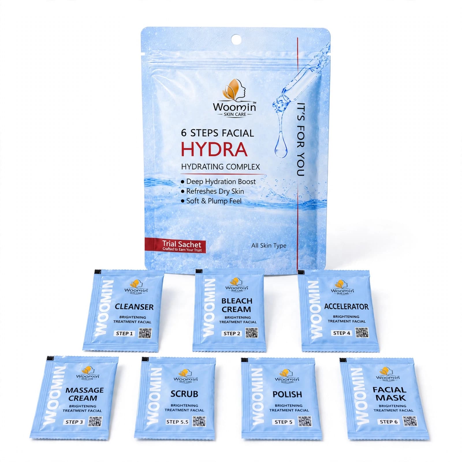 Woomin Hydra 6 Steps Facial Kit Sachet