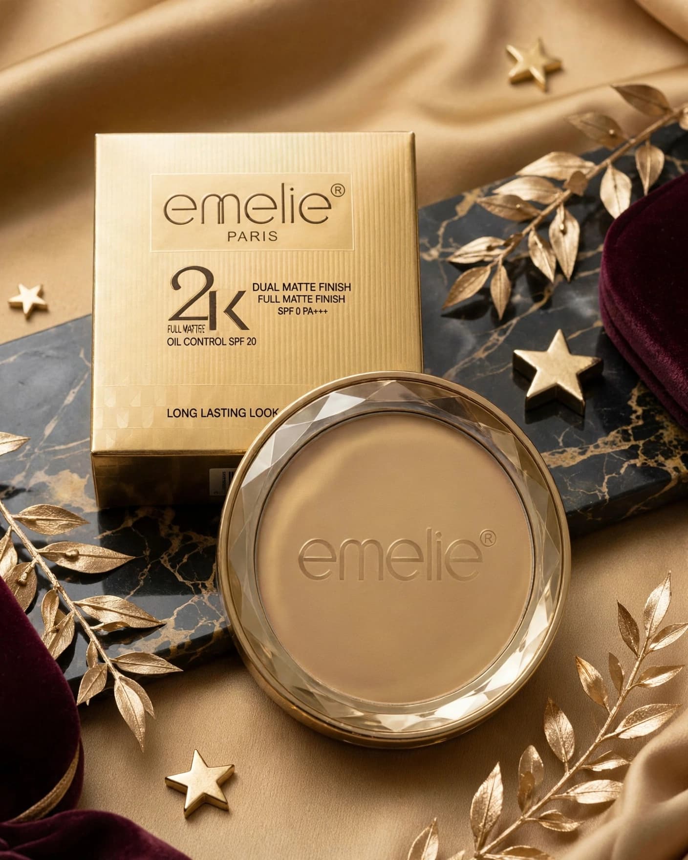 emelie Paris 24K Gold Dual Matte Finish Powder