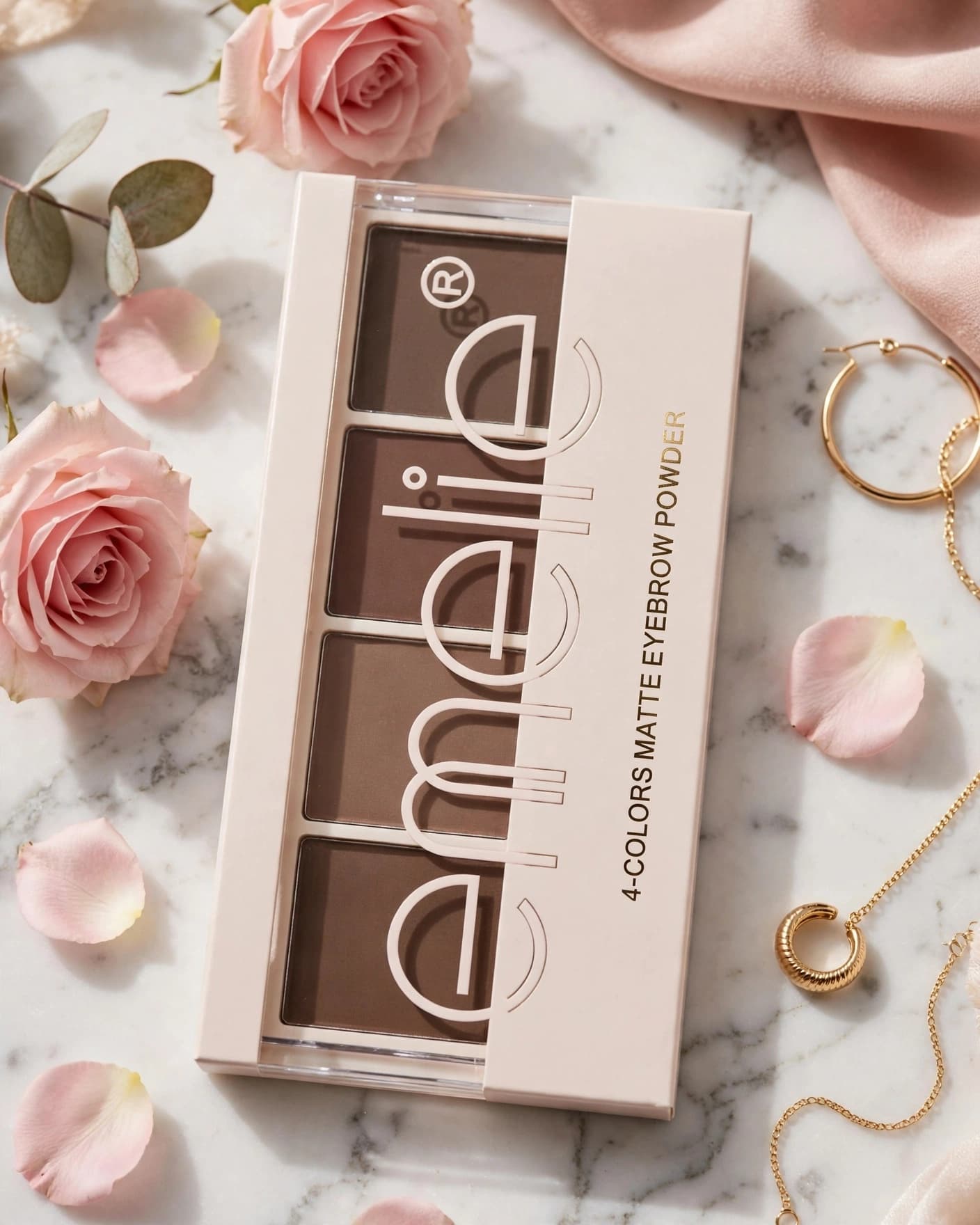 emelie Paris 4-Colors Matte Eyebrow Powder