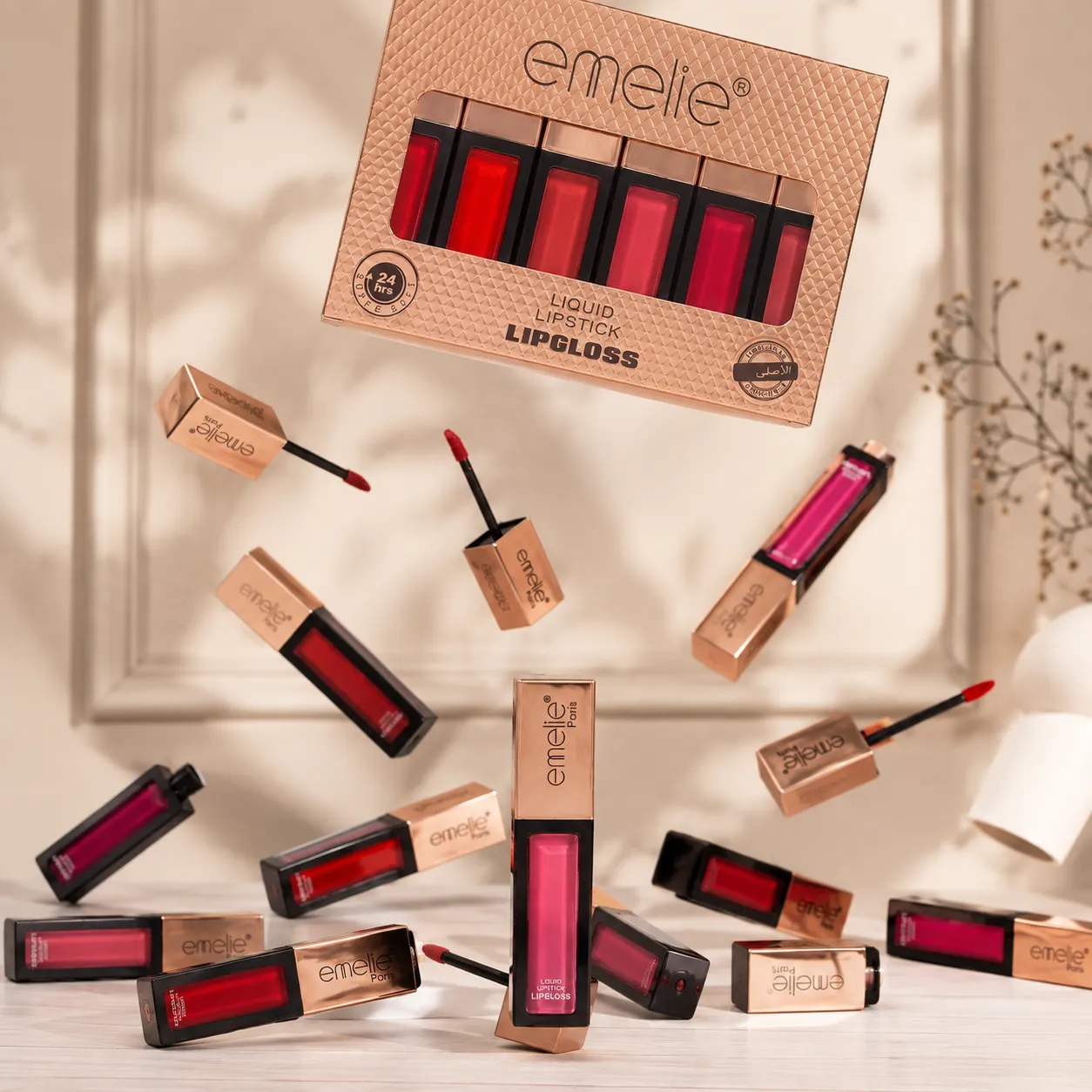 emelie Paris Liquid Lipstick & Lipgloss Set