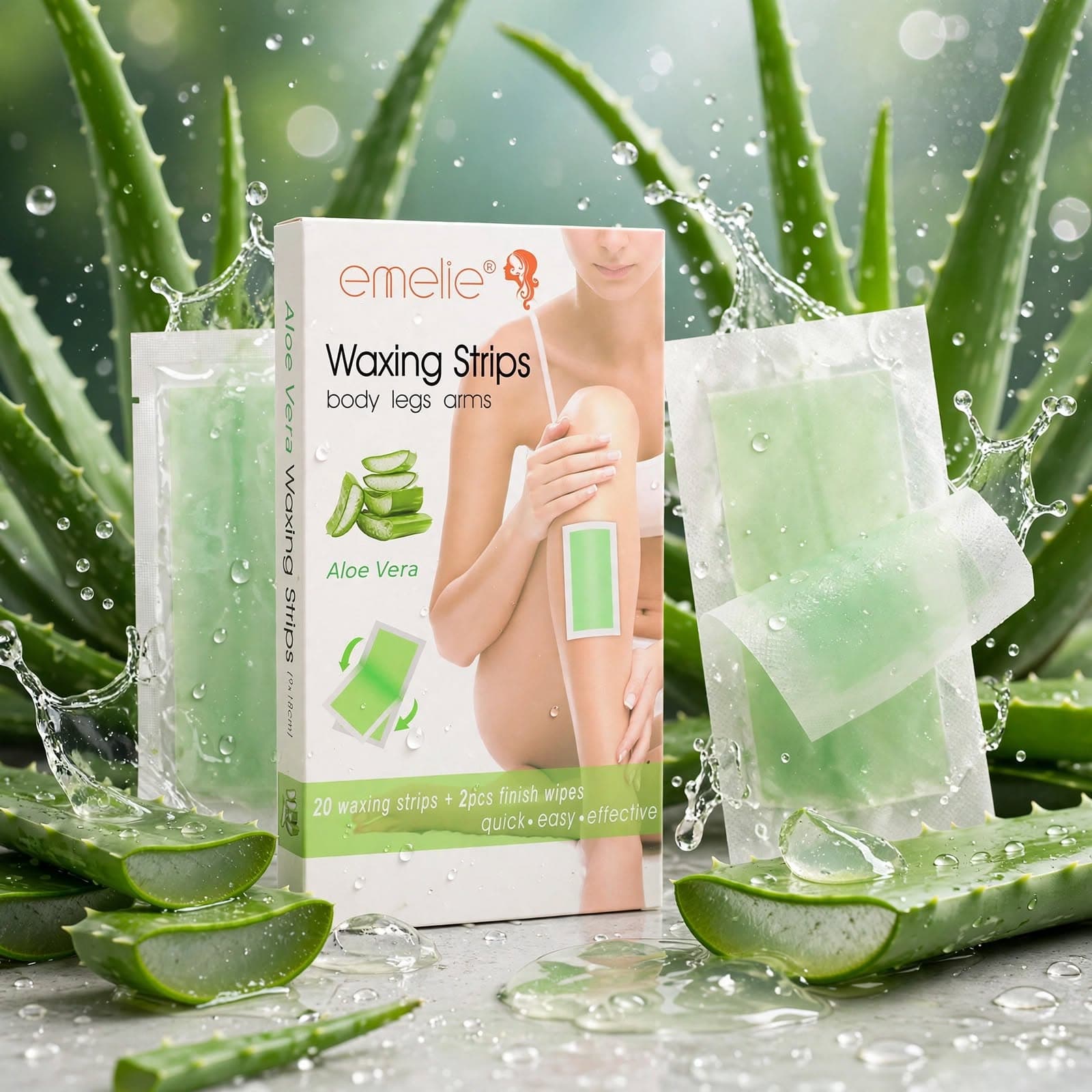 emelie Waxing Strips (Aloe Vera)