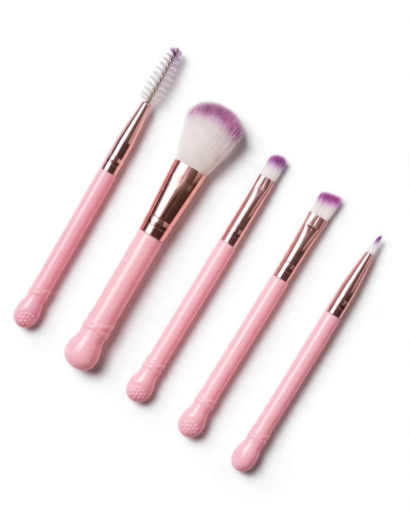 5-Piece Pink Mini Makeup Brush Set