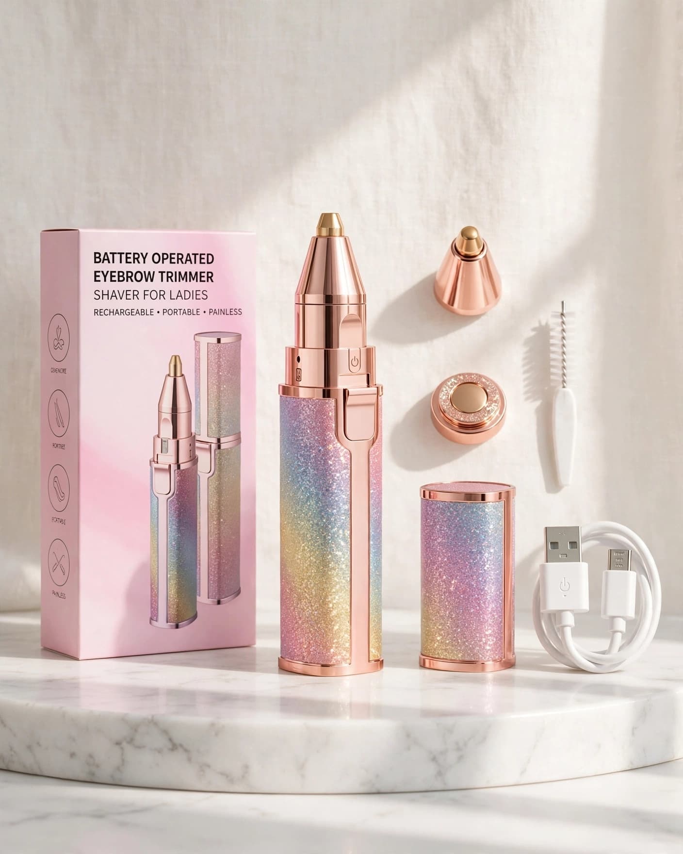 Battery Operated Eyebrow Trimmer Shaver For Ladies