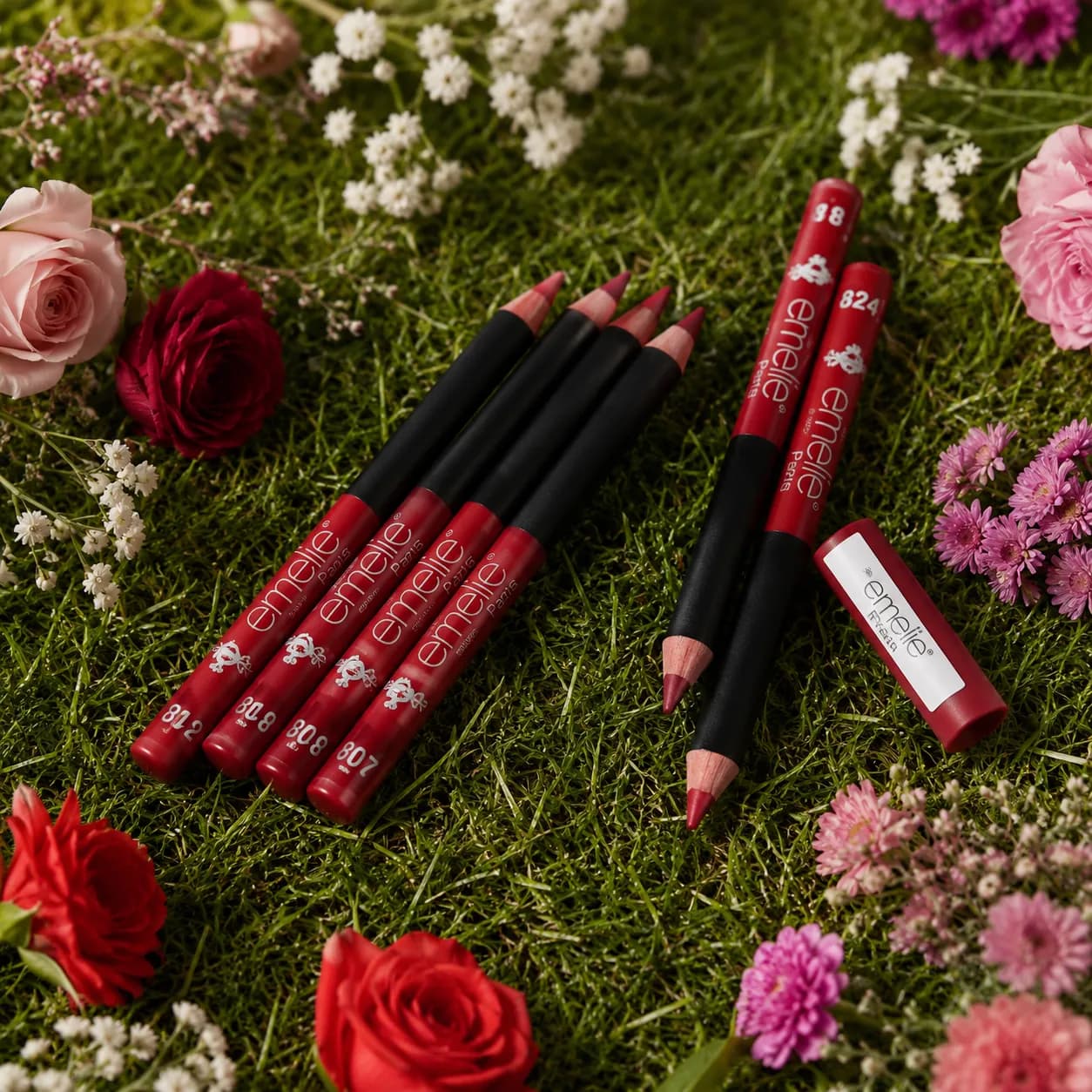 Emelie Paris Matte Lip Crayon Pencil Set