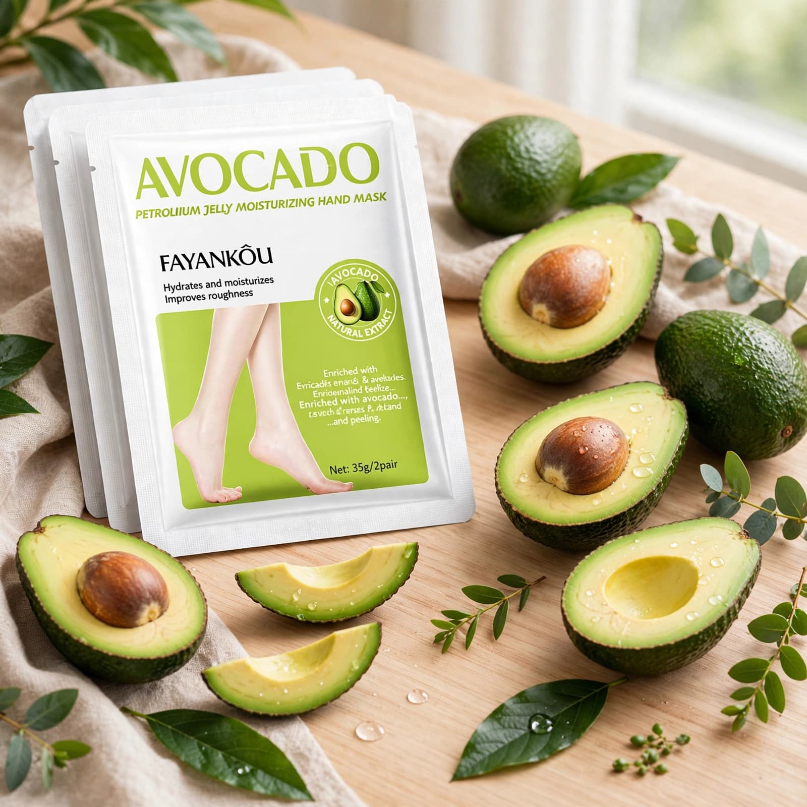 FAYANKOU Avocado Petroleum Jelly Moisturizing Hand Mask