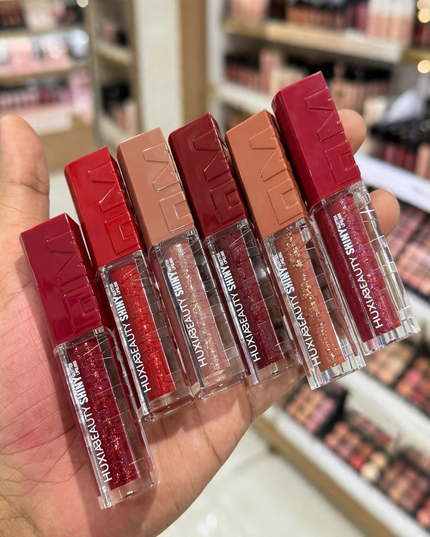 HUXIA BEAUTY Shiny Glitter Lipgloss 6 Pcs Set