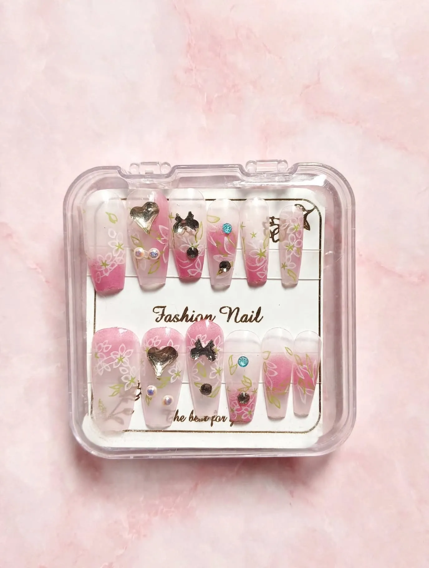 Rose Blossom Jewels Press-On Nails