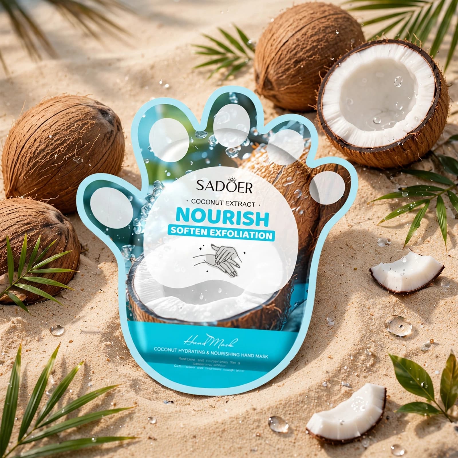Sadoer Coconut Extract Nourish Hand Mask