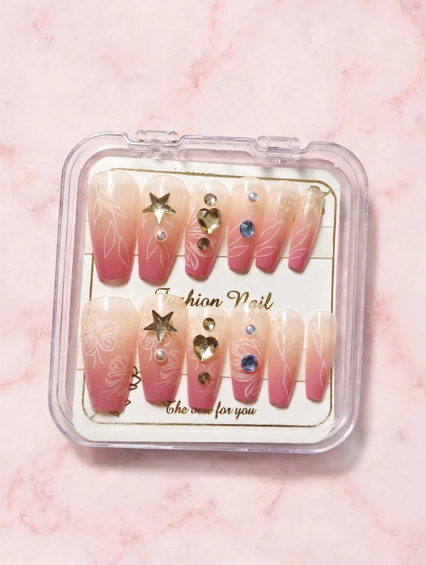 Sunset Star Ombré Press-On Nails