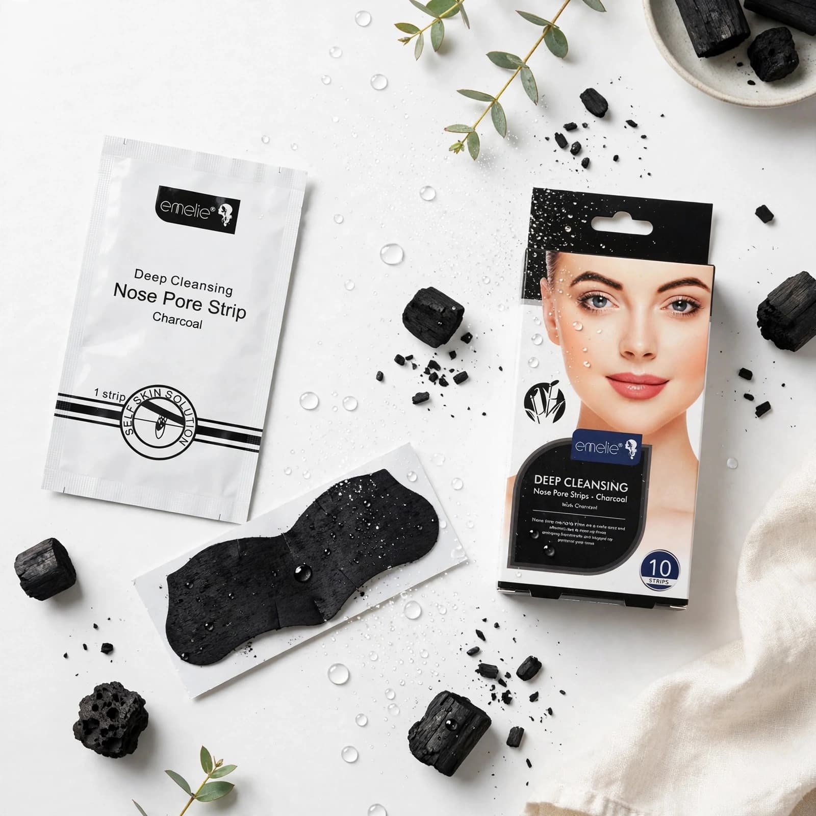 emelie Deep Cleansing Nose Pore Strips 10 Pcs Pack Sachet