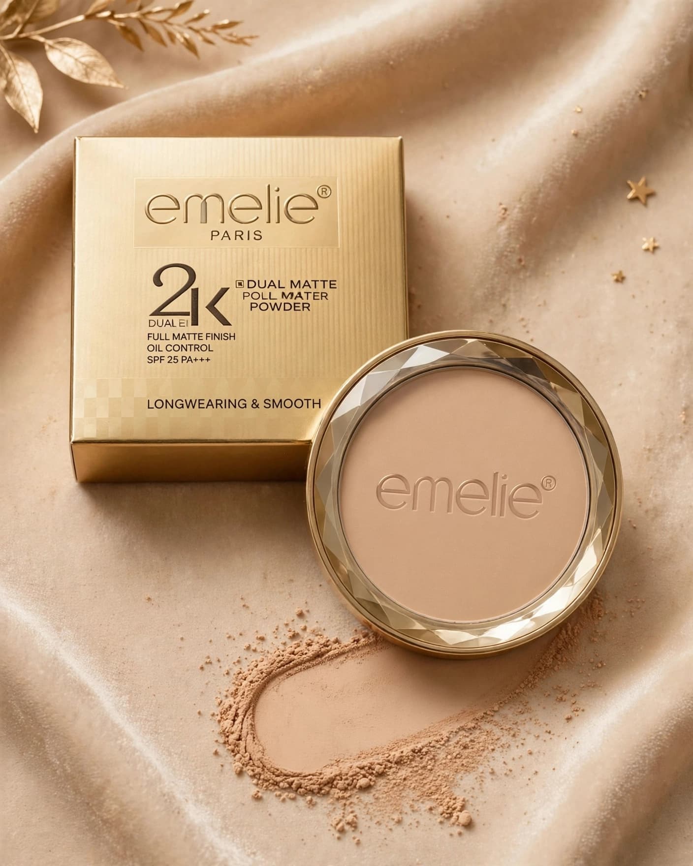 emelie Paris 24K Gold Dual Matte Finish Powder