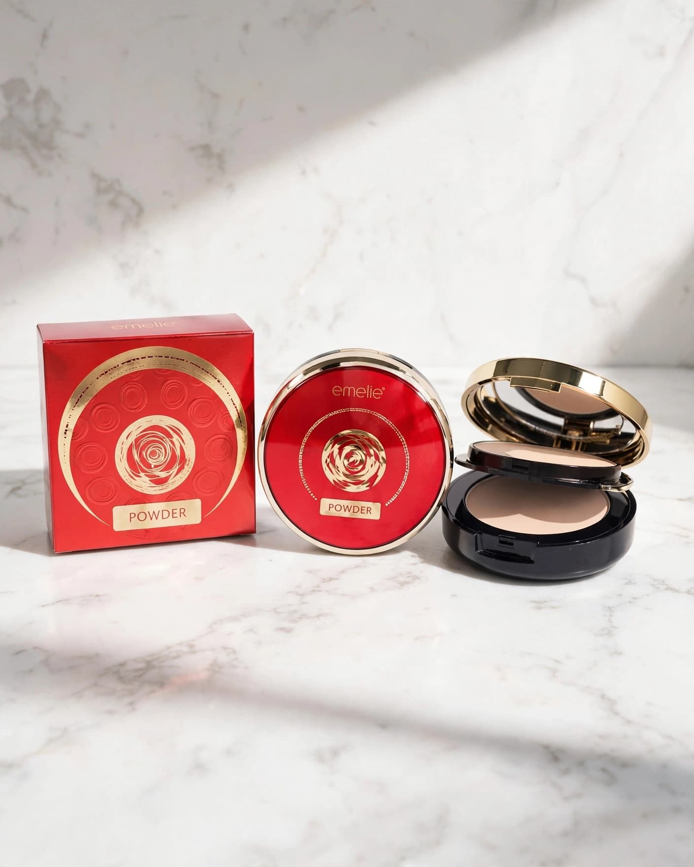 emelie Paris 3 in 1 Perfect Touch Matte Effect Compact Powder