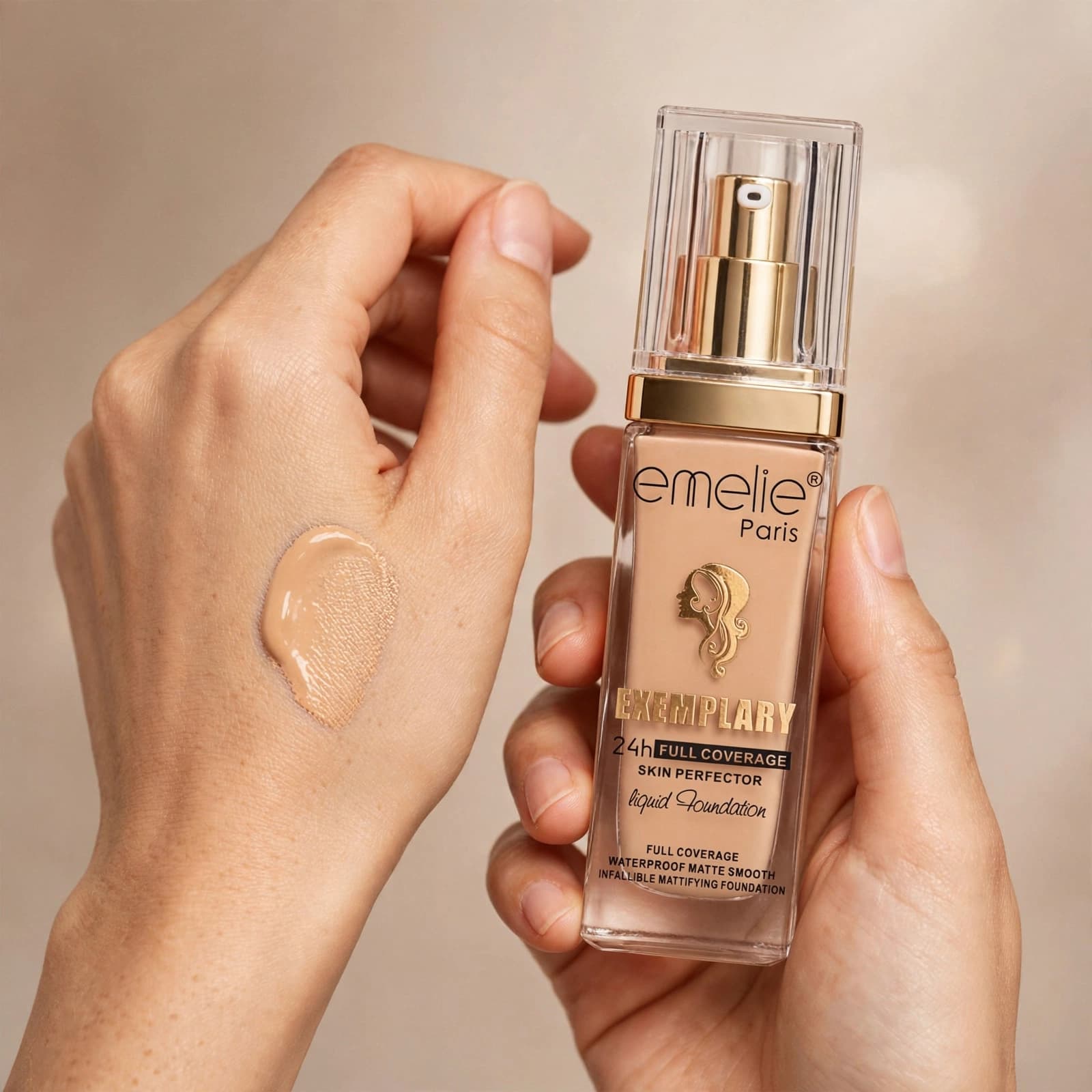 emelie Paris Exemplary 24h Full Coverage Skin Perfector Liquid Foundation