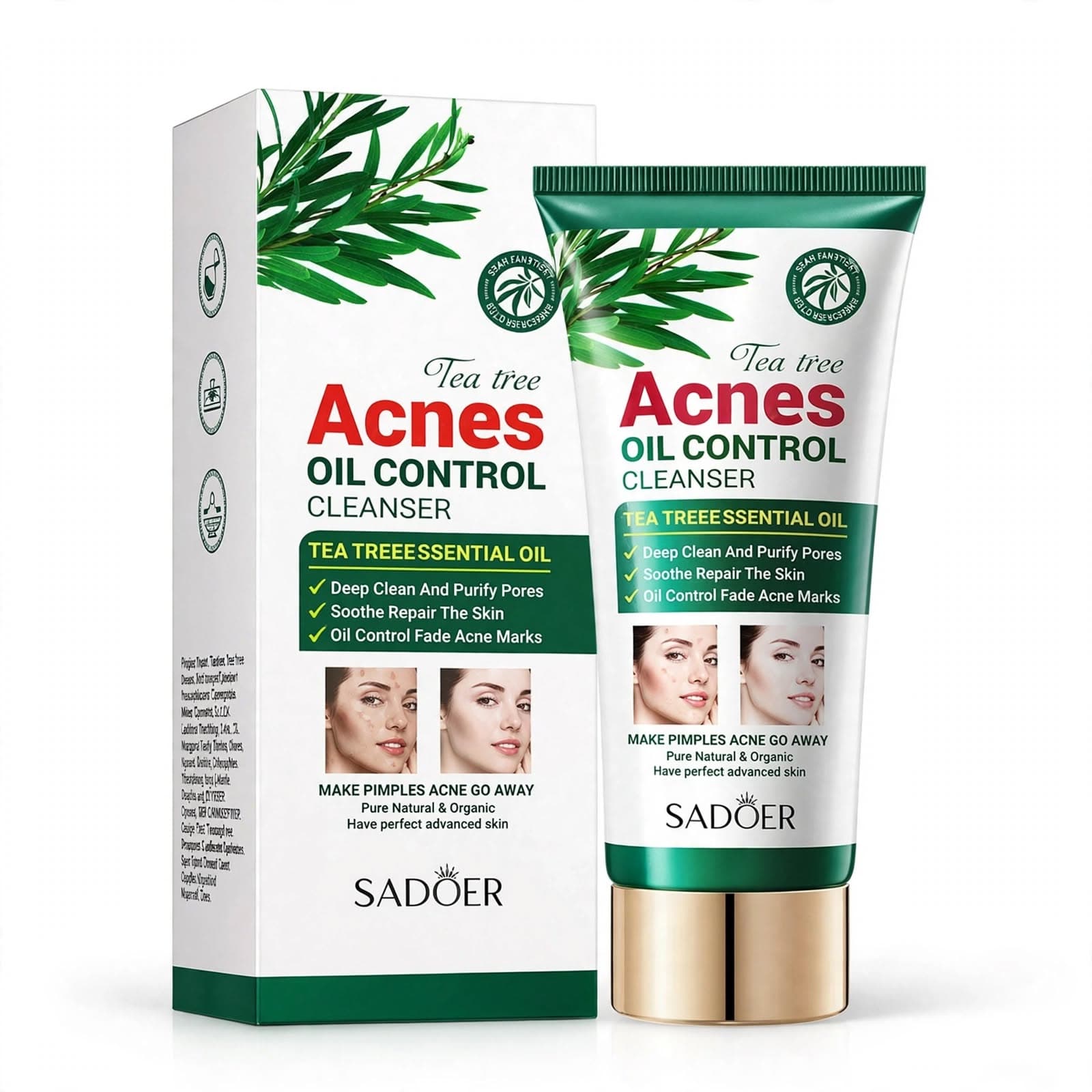 Sadoer Tea Tree Acne Oil Control Facial Cleanser