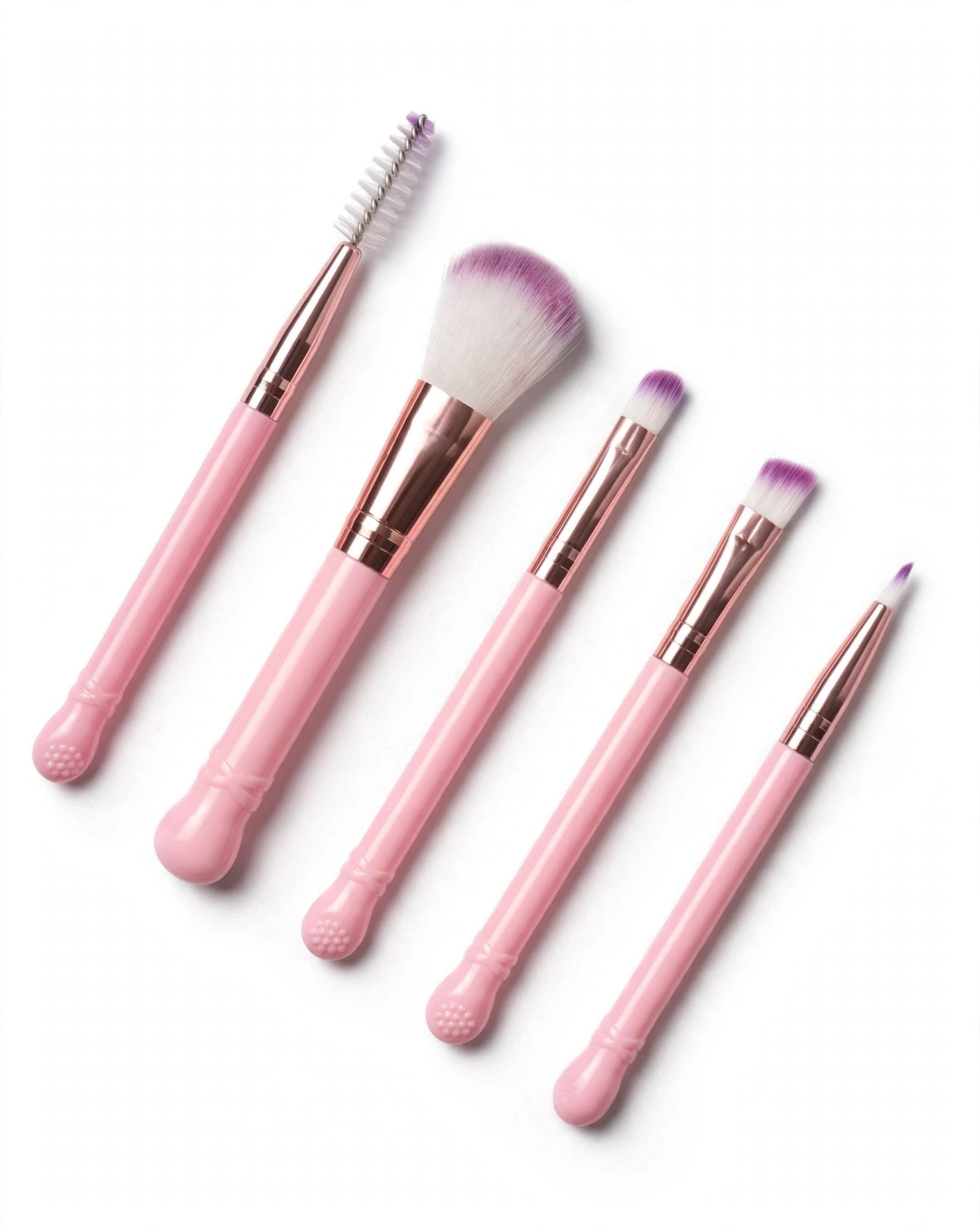 5-Piece Pink Mini Makeup Brush Set thumbnail 1