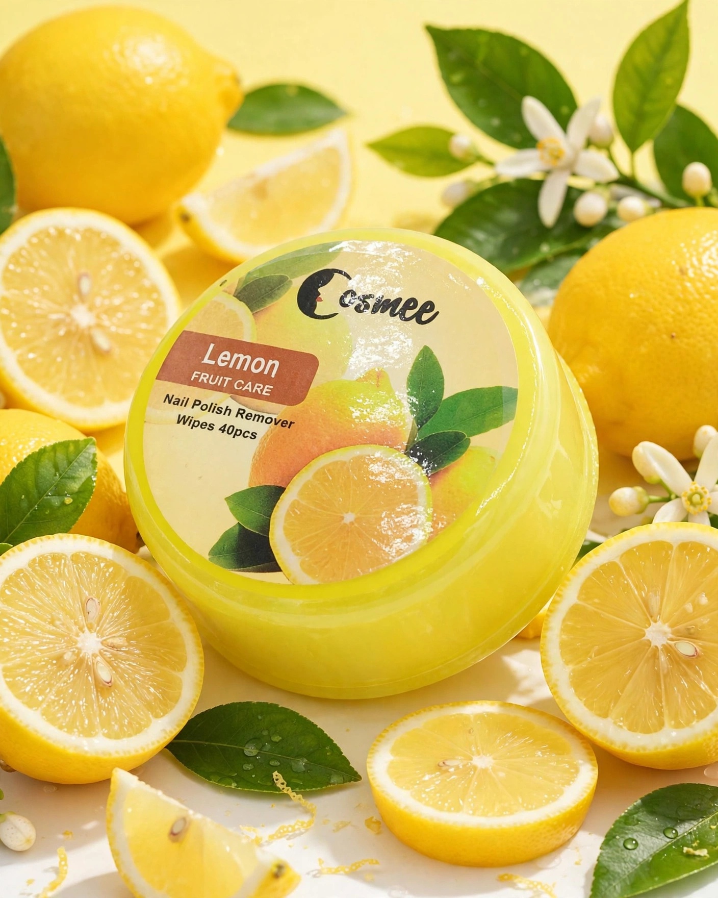 Cosmee Lemon Fruit Care Nail Polish Remover Wipes thumbnail 3