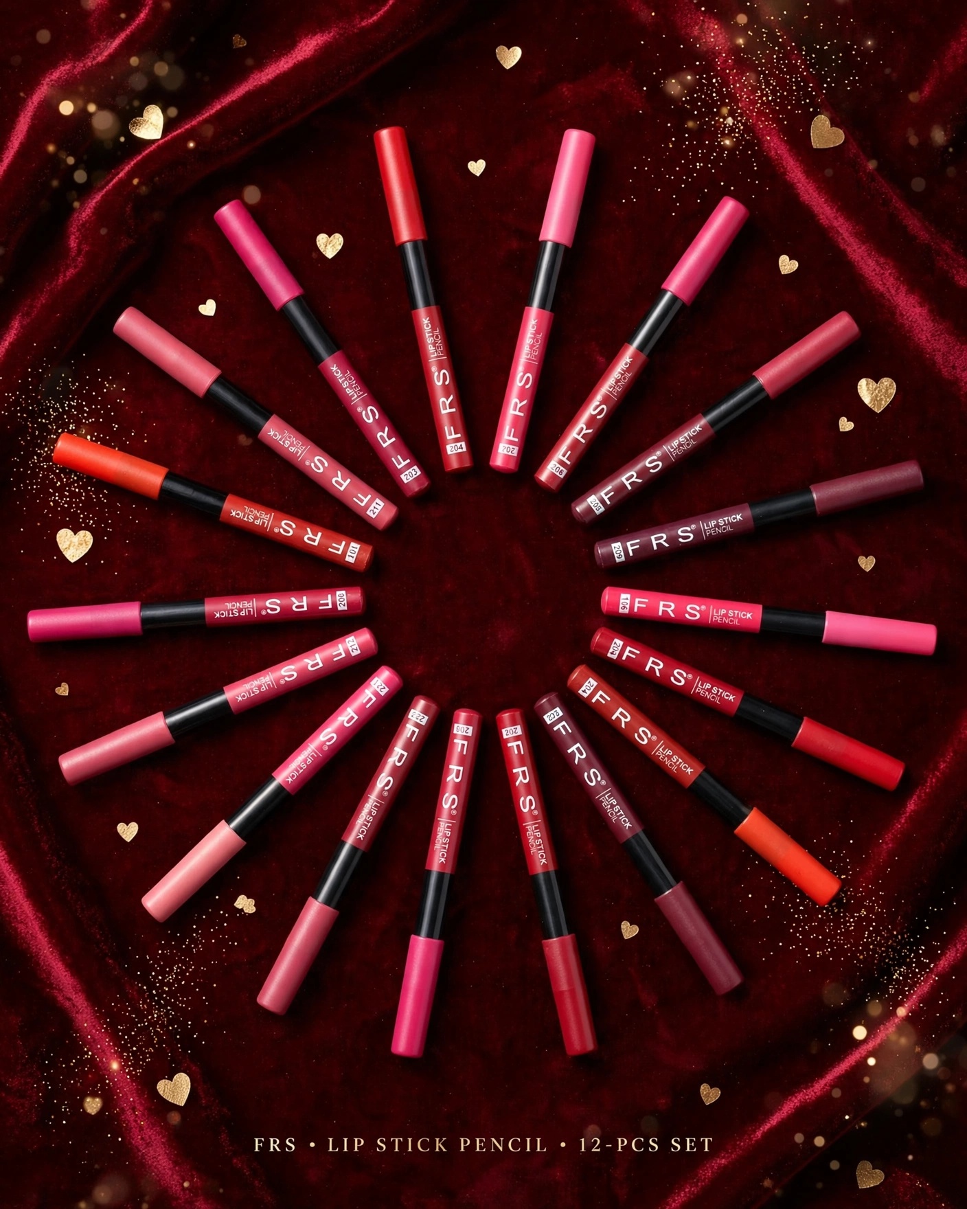 FRS Matte Lipstick Pencil Set 12 Pcs thumbnail 3