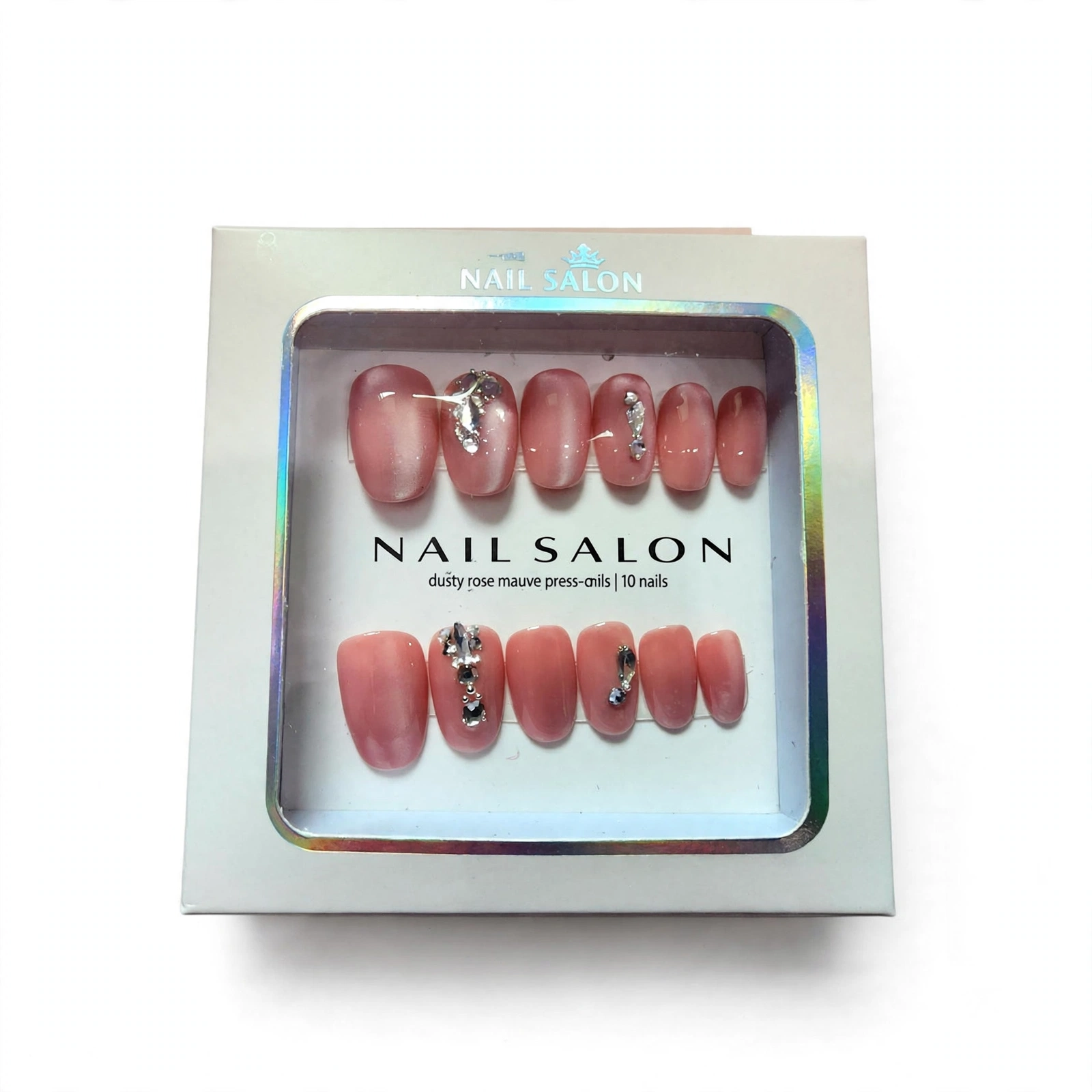 Fashion Nail Press-On Fake Nails Set / Rhinestone Acrylic Nails