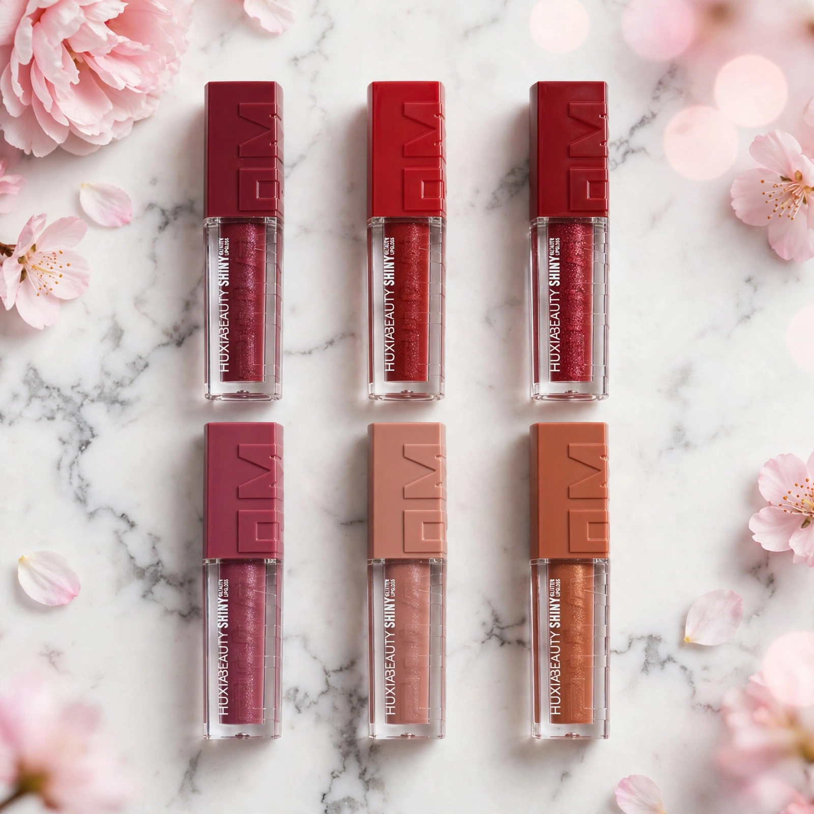HUXIA BEAUTY Shiny Glitter Lipgloss 6 Pcs Set thumbnail 3