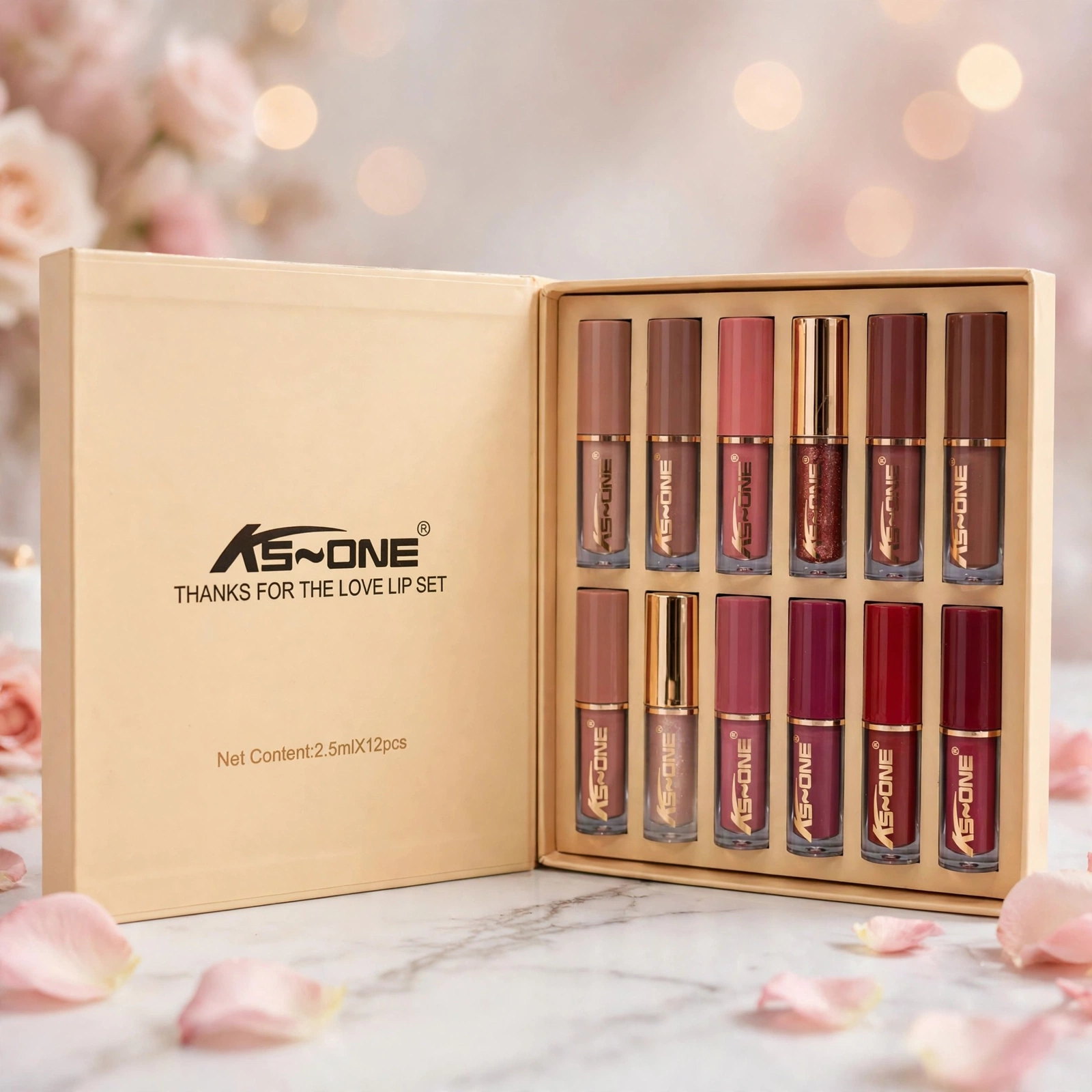 KS-ONE Thanks For The Love Lipgloss Set (12 Pcs) thumbnail 1