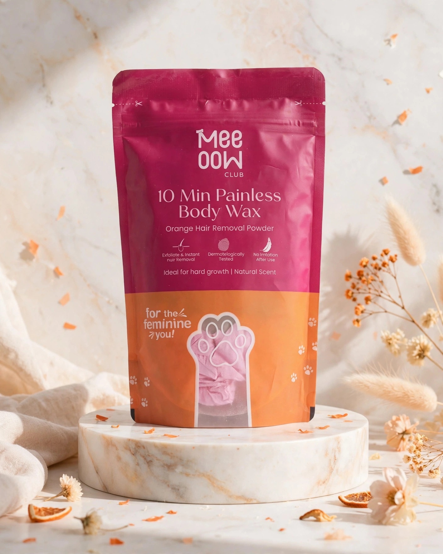 Meow Club 10 Min Painless Body Wax Powder - Orange thumbnail 2
