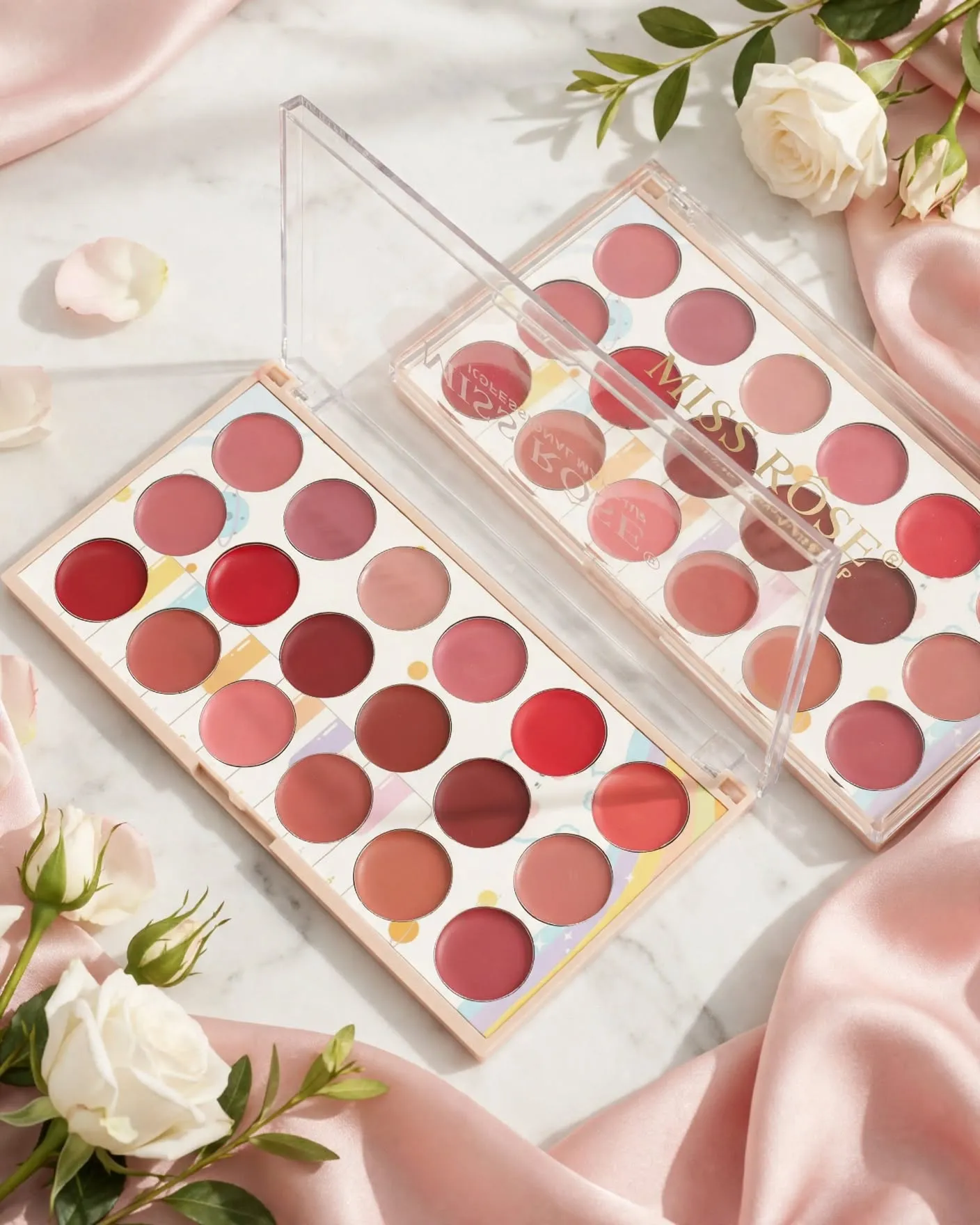Miss Rose 18-Color Lip Cream Palette - Professional Makeup thumbnail 1