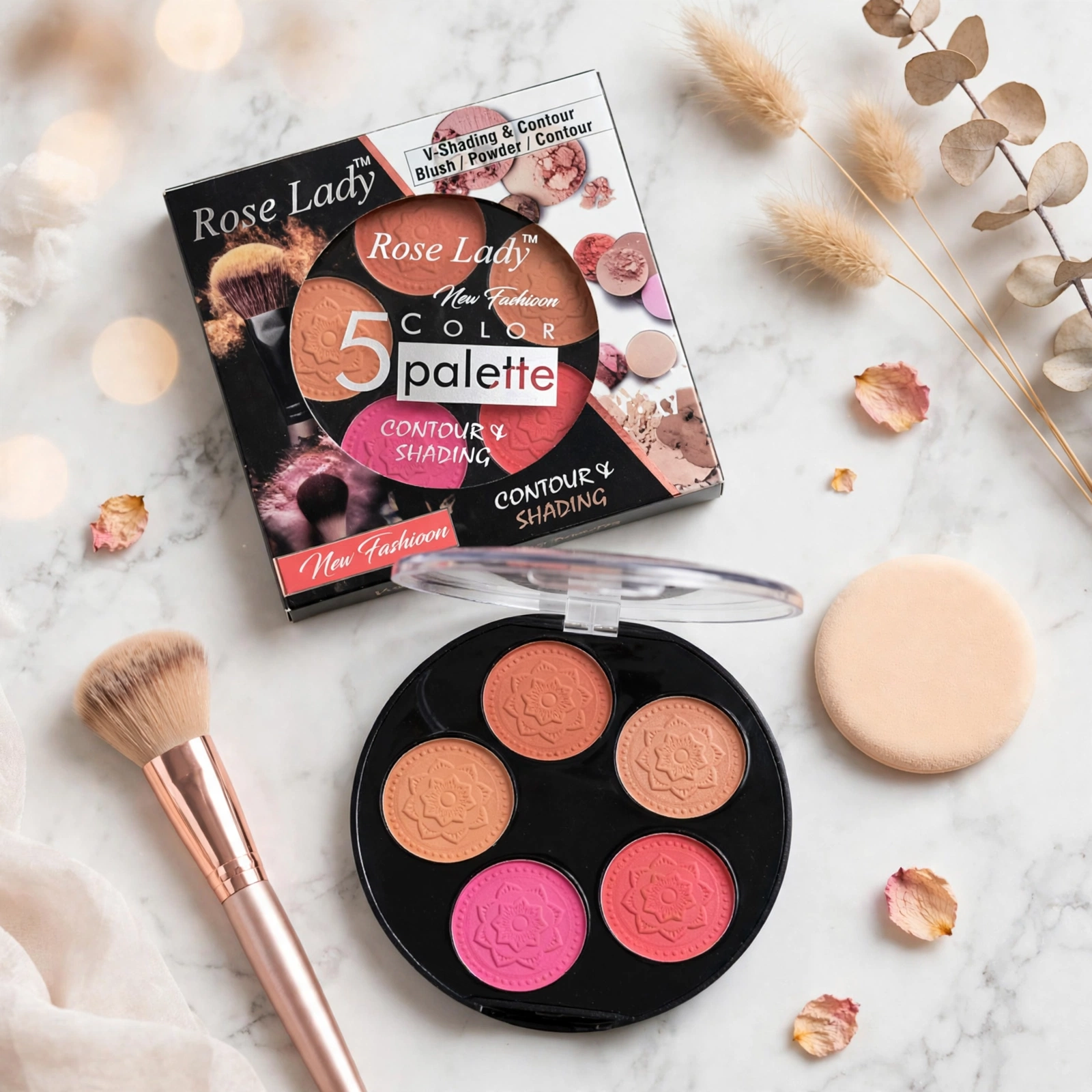 Rose Lady New Fashion 5 Color Palette Contour & Shading thumbnail 3