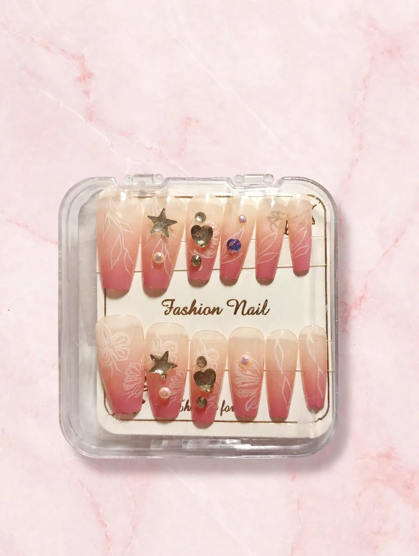 Rose Leaf Ombré Press-On Nails
