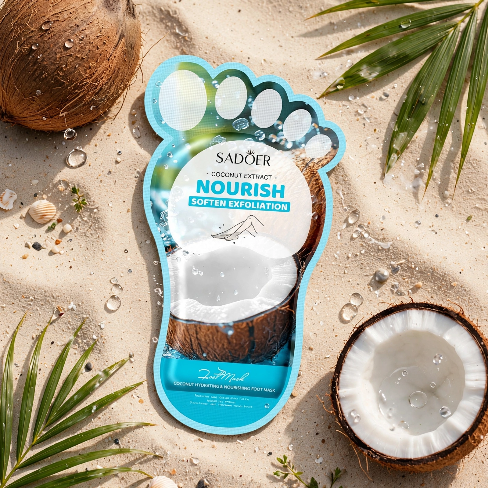 Sadoer Coconut Extract Nourish Foot Mask thumbnail 3