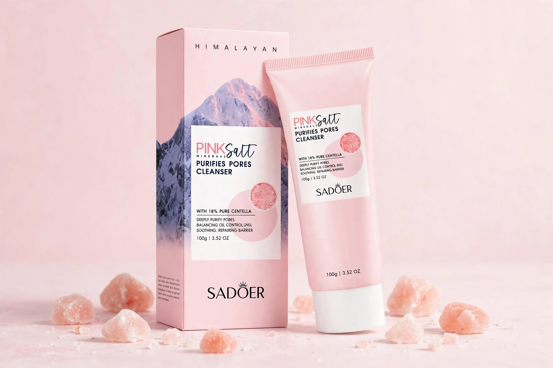 Sadoer Himalayan Pink Salt Purifies Pores Cleanser thumbnail 3