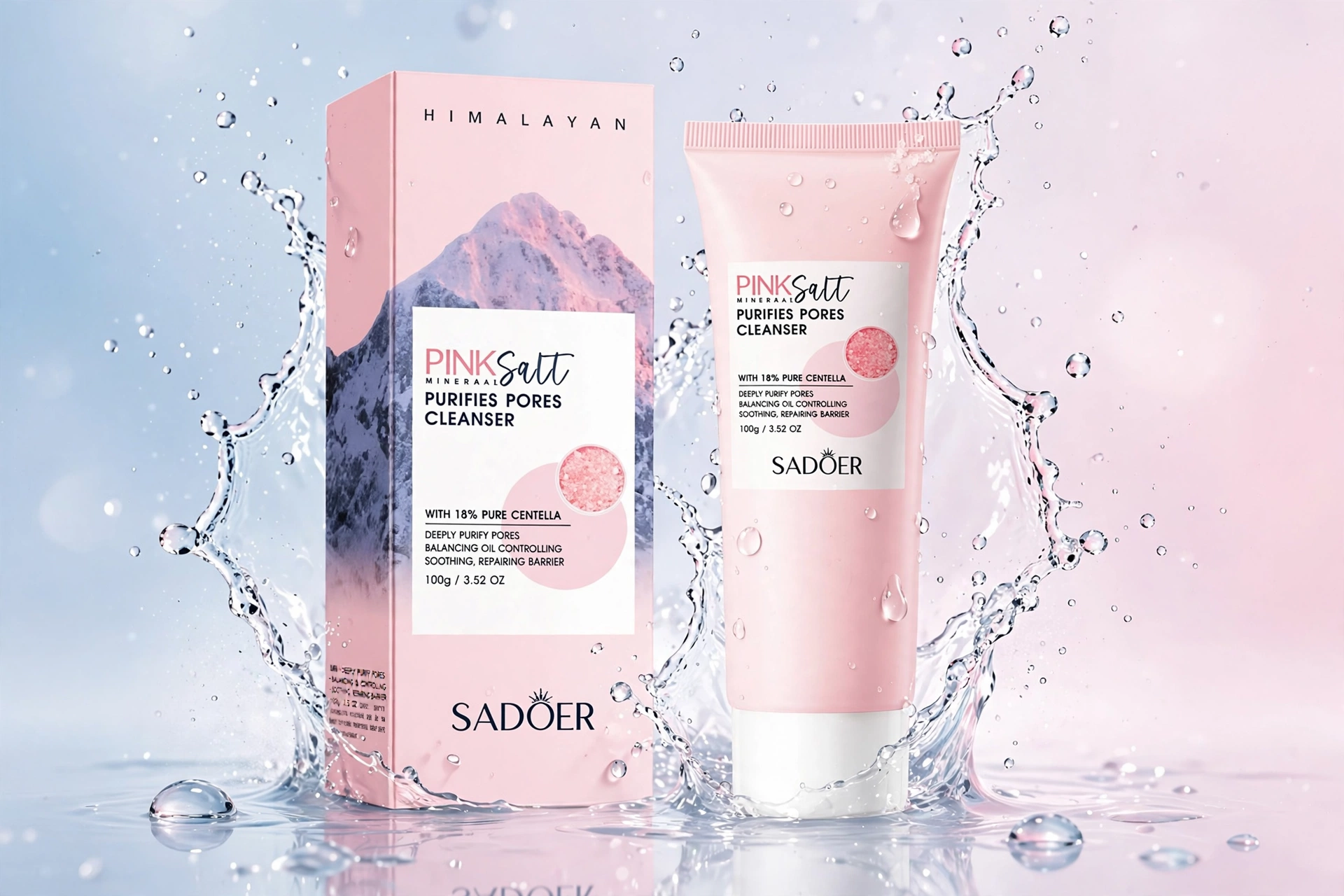Sadoer Himalayan Pink Salt Purifies Pores Cleanser thumbnail 1