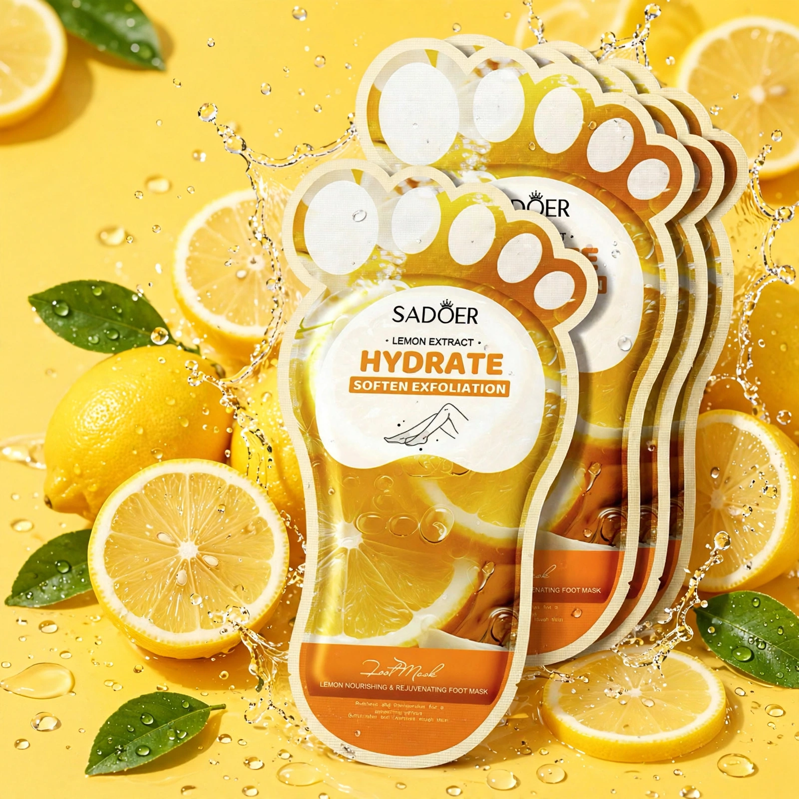 Sadoer Lemon Extract Hydrate Foot Mask thumbnail 2