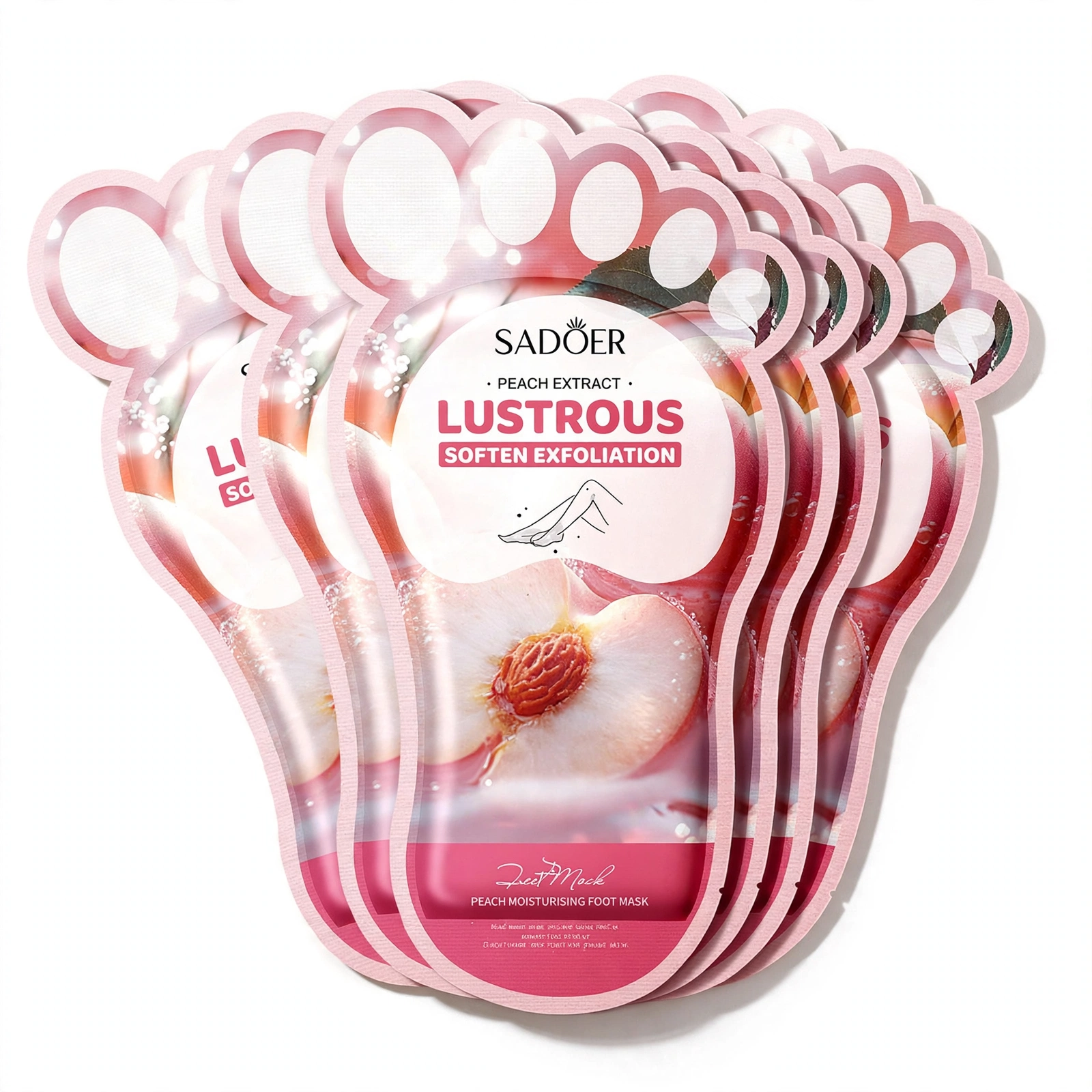 Sadoer Peach Extract Lustrous Soften Exfoliation Foot Mask thumbnail 1