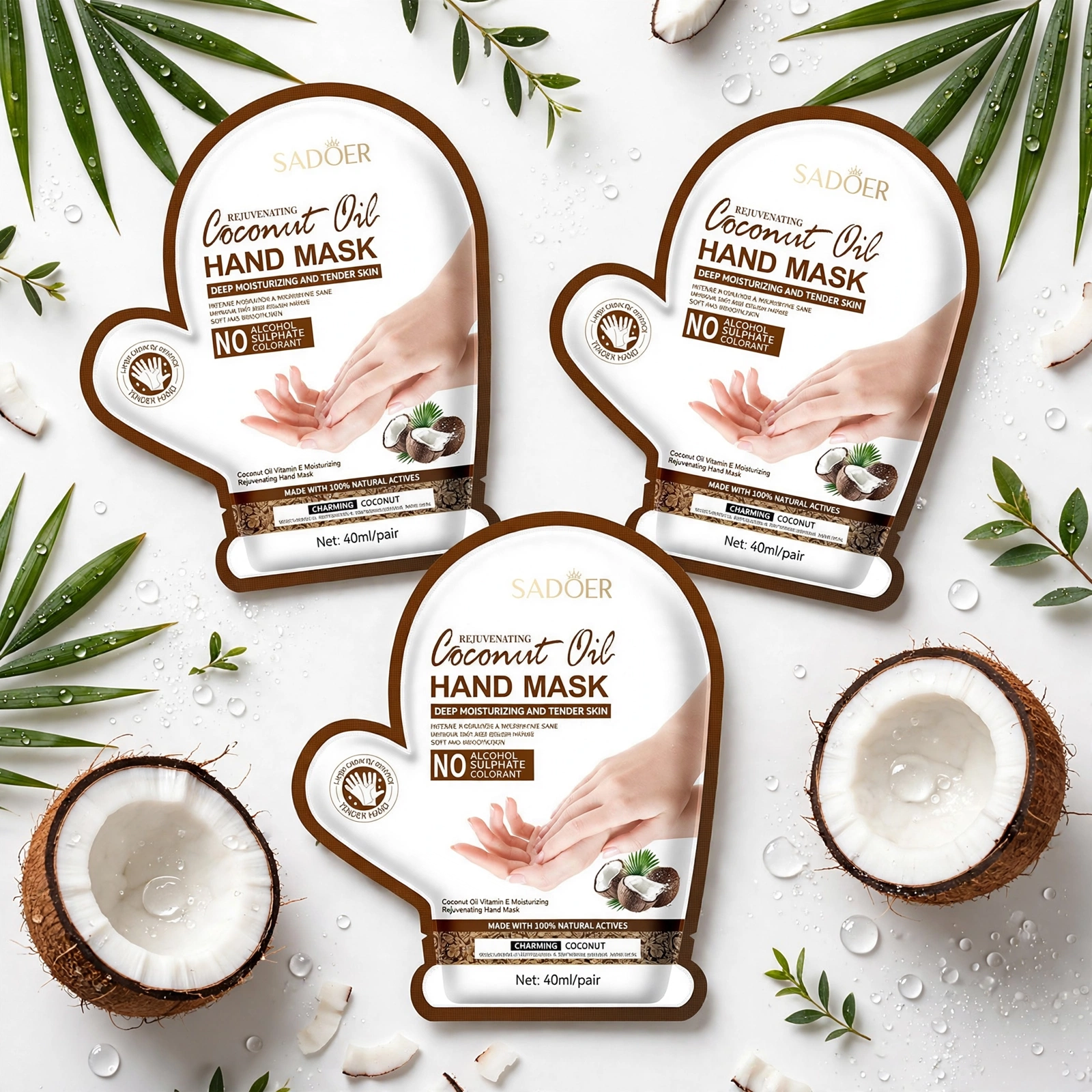 Sadoer Rejuvenating Coconut Oil Hand Mask thumbnail 3