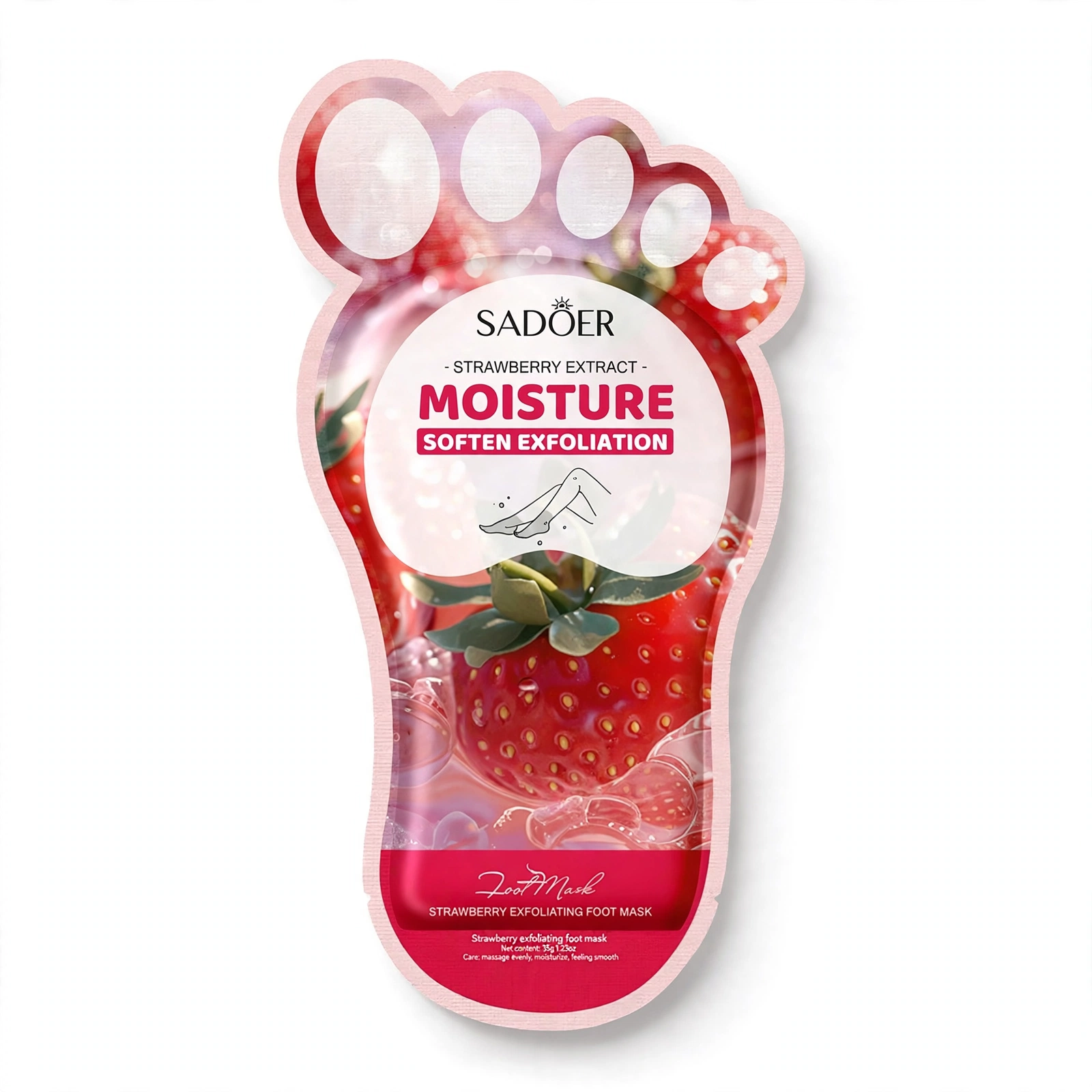 Sadoer Strawberry Extract Moisture Soften Exfoliation Foot Mask thumbnail 3