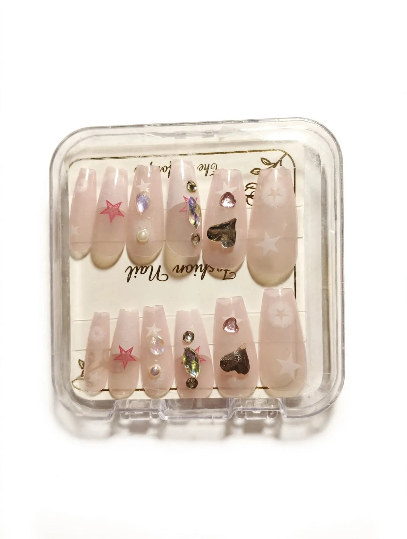 Starry Pink French Press-On Nails thumbnail 3