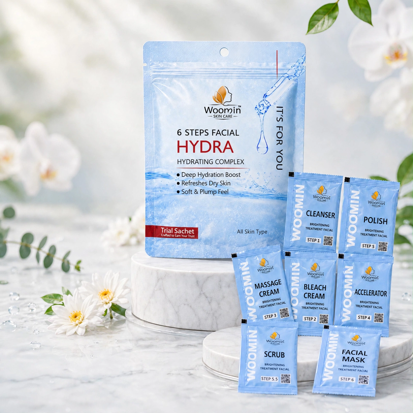 Woomin Hydra 6 Steps Facial Kit Sachet thumbnail 3