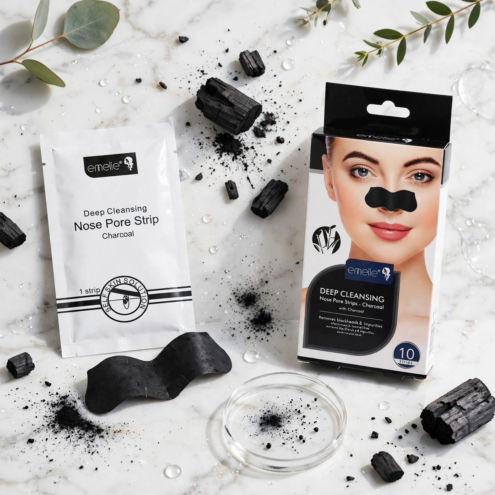 emelie Deep Cleansing Nose Pore Strips 10 Pcs Pack Sachet thumbnail 2