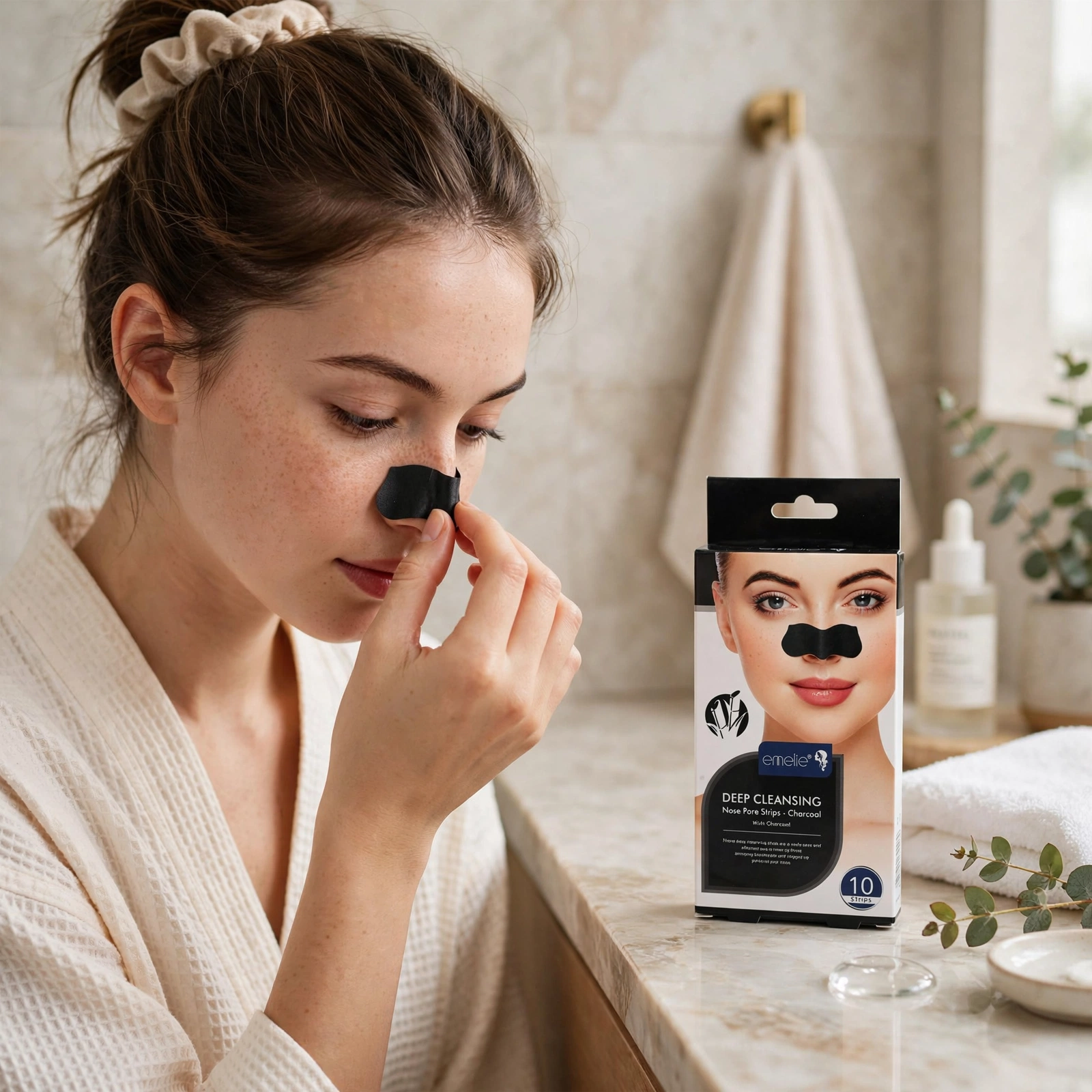 emelie Deep Cleansing Nose Pore Strips 10 Pcs Pack Sachet thumbnail 3