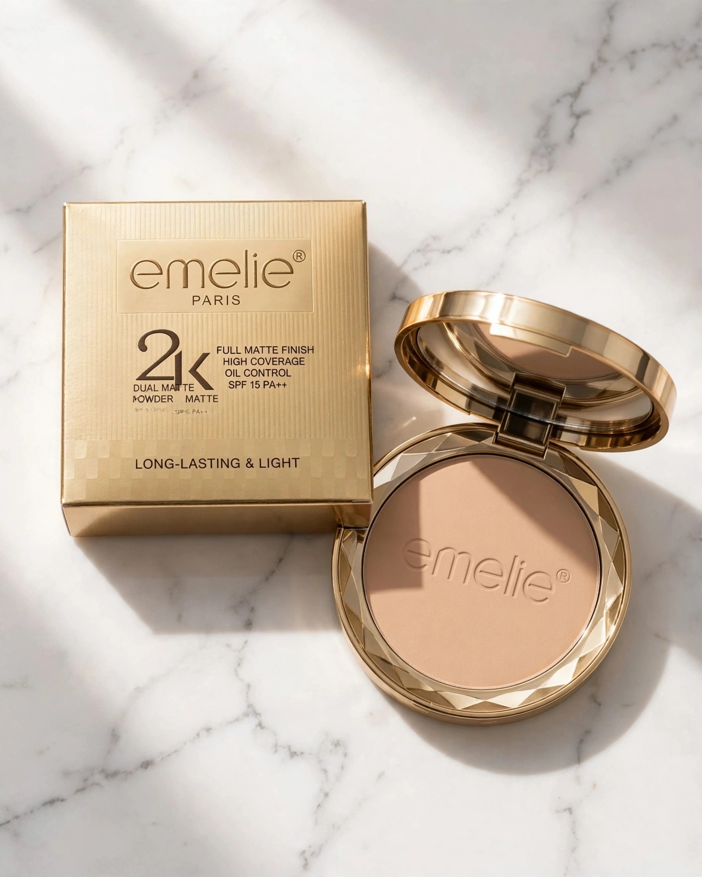 emelie Paris 24K Gold Dual Matte Finish Powder thumbnail 3