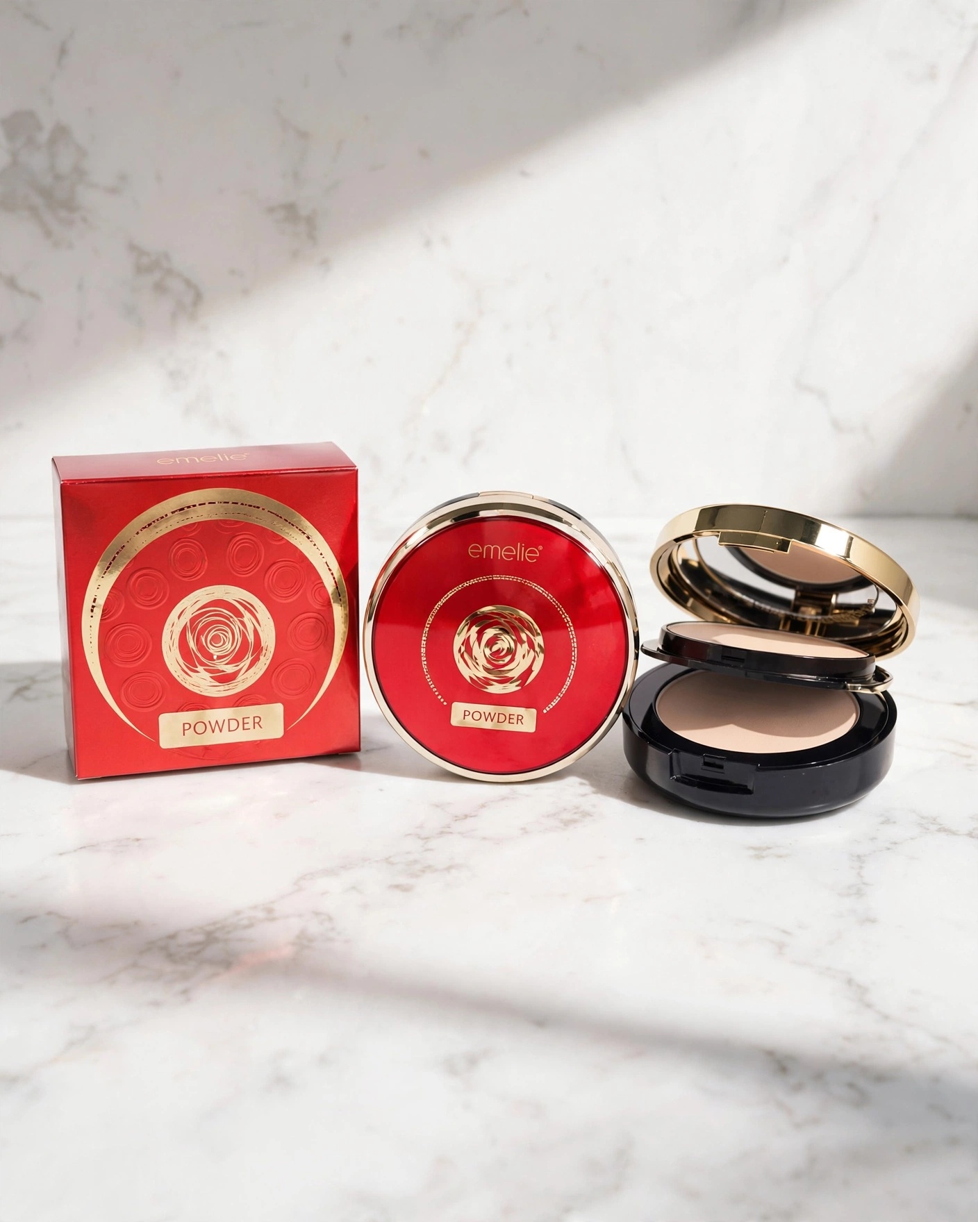 emelie Paris 3 in 1 Perfect Touch Matte Effect Compact Powder