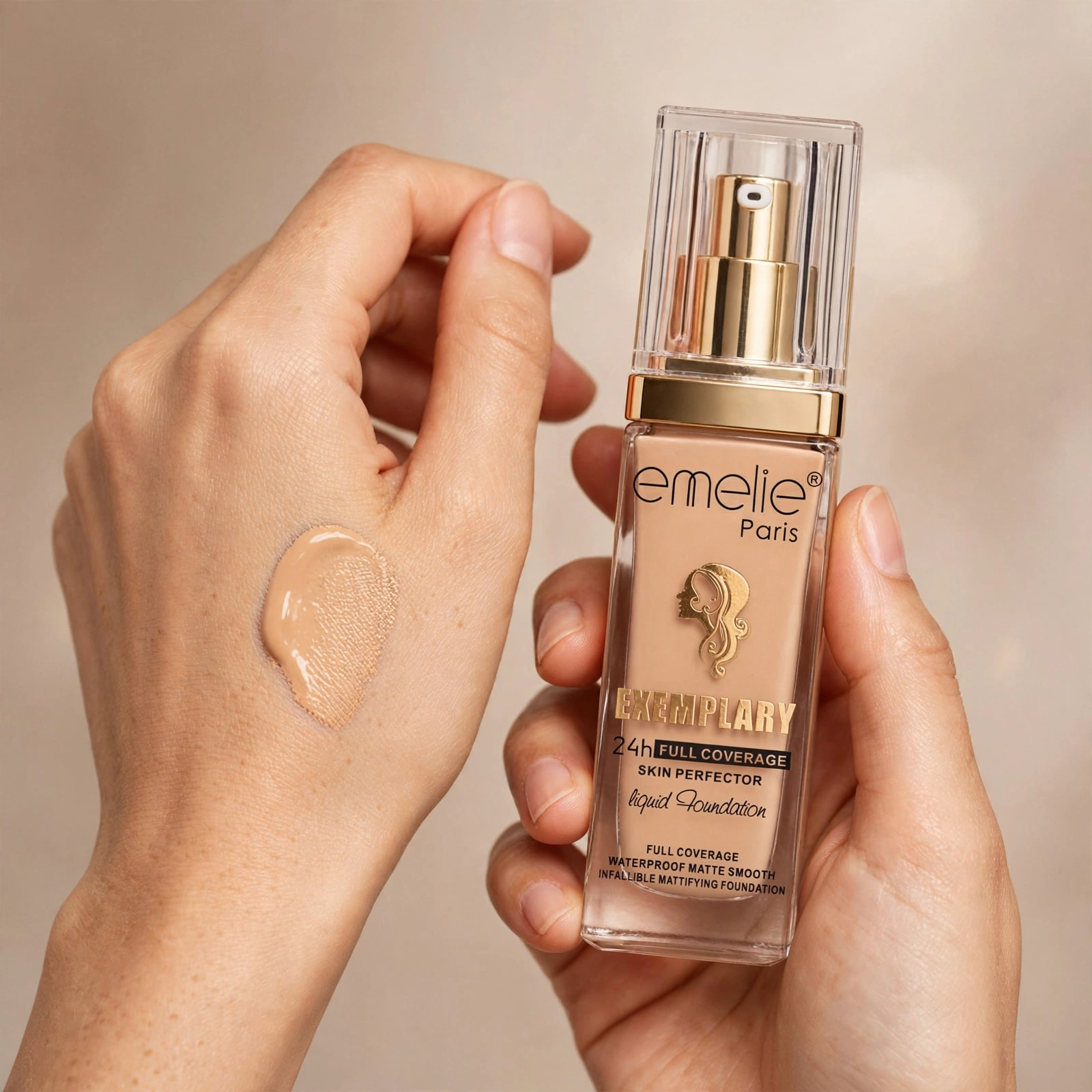 emelie Paris Exemplary 24h Full Coverage Skin Perfector Liquid Foundation