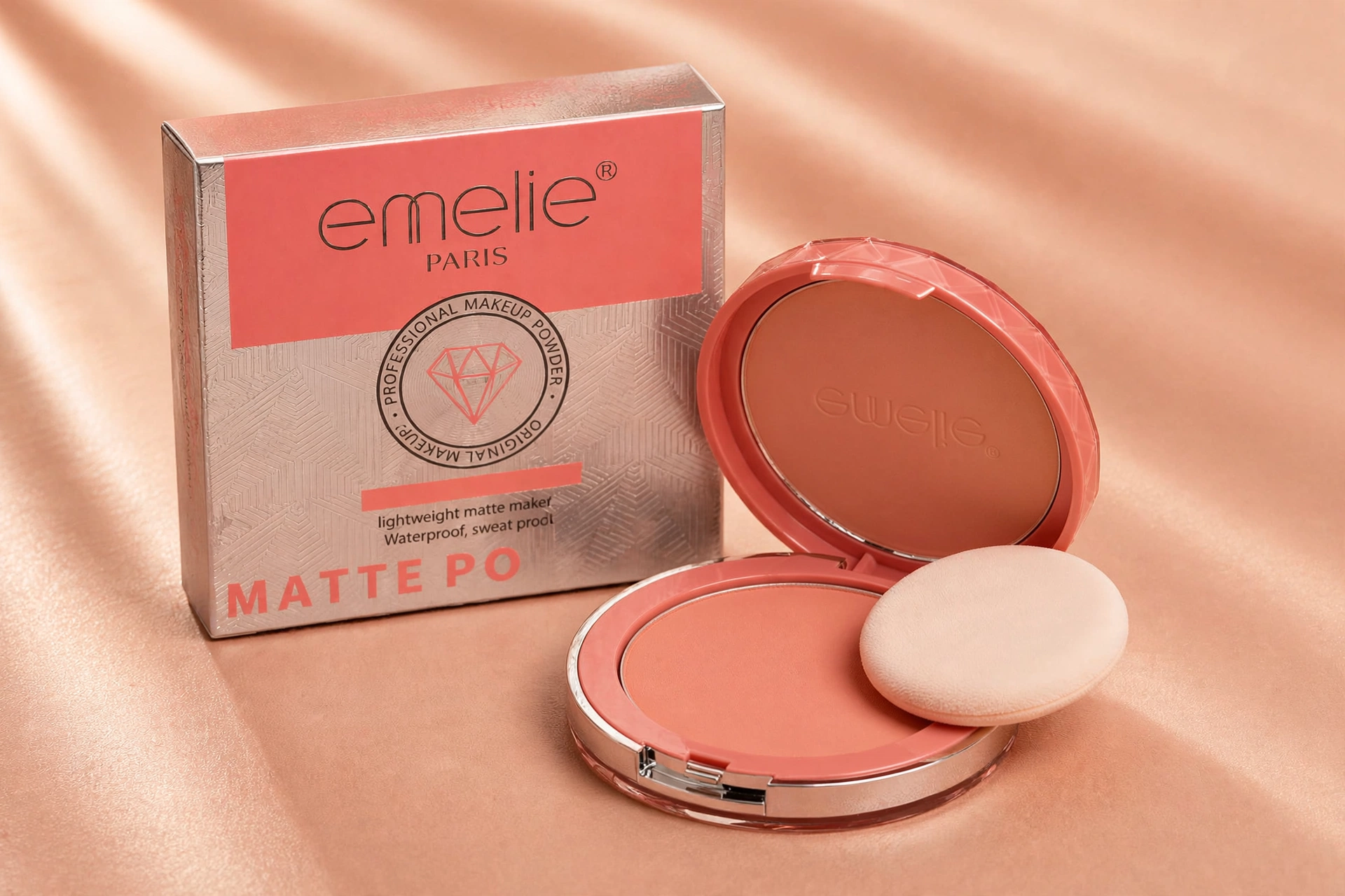emelie Paris Super Stay Matte Super-Blendable Waterproof Finish Compact Powder thumbnail 3