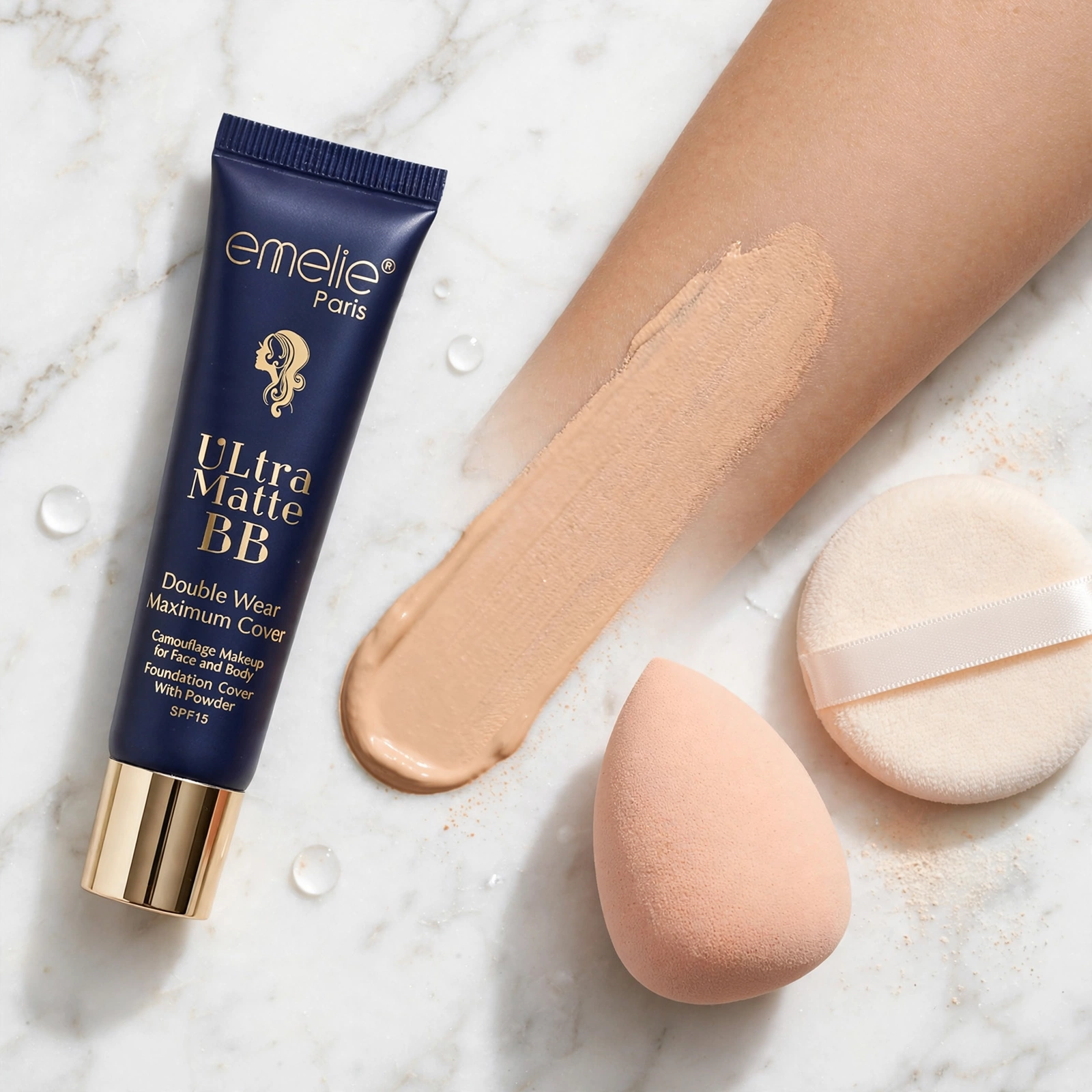 emelie Paris Ultra Matte BB Double Wear Maximum Cover SPF15 thumbnail 2